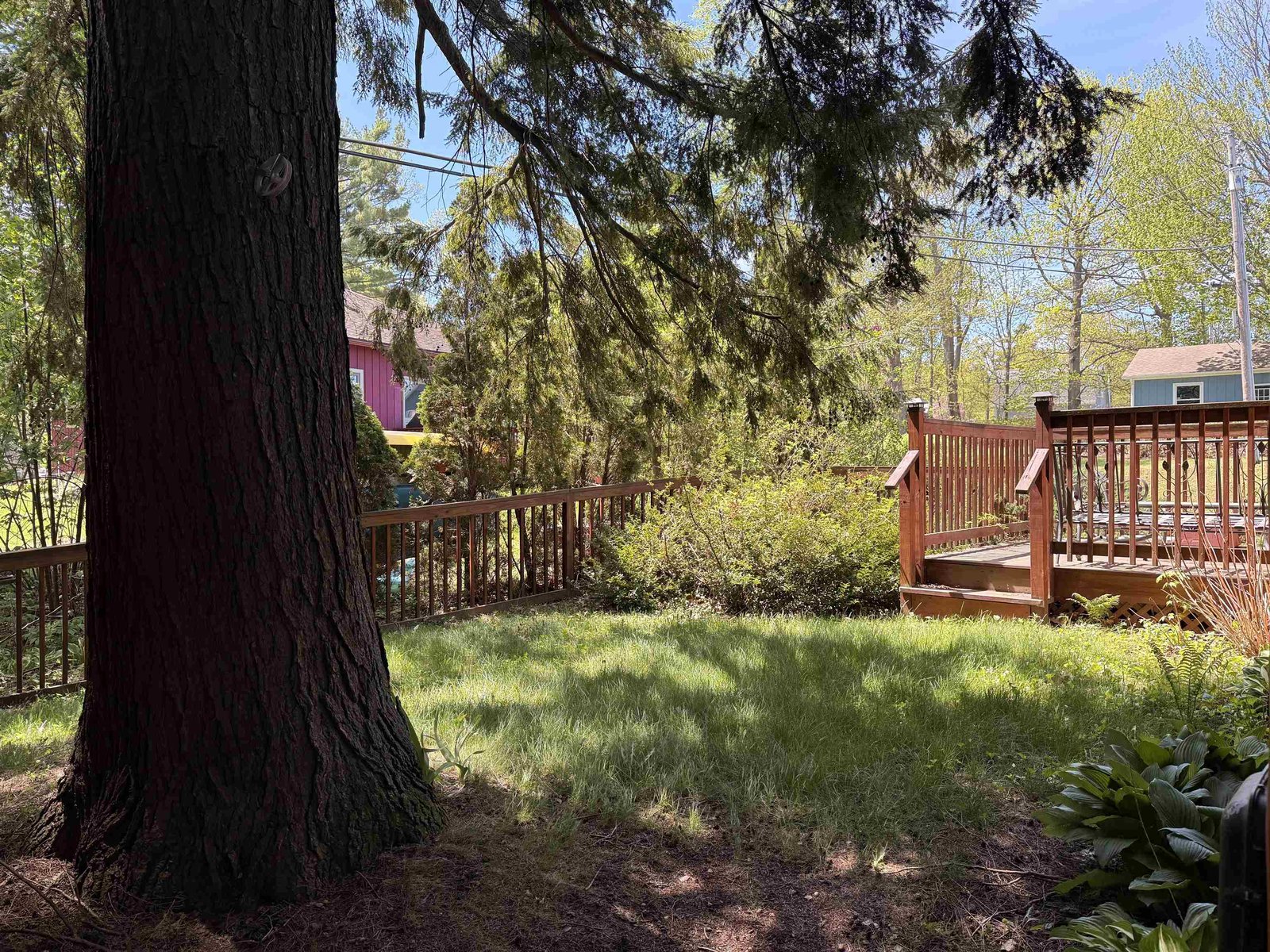 Private yard off kitchen