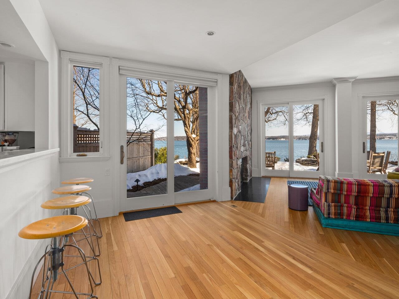 Living room with patio access