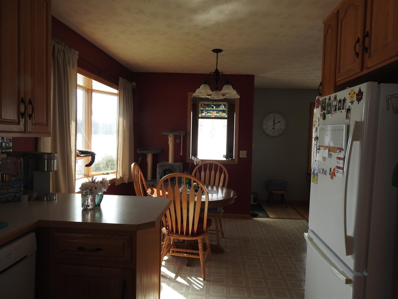 Looking at dining area from kitchen
