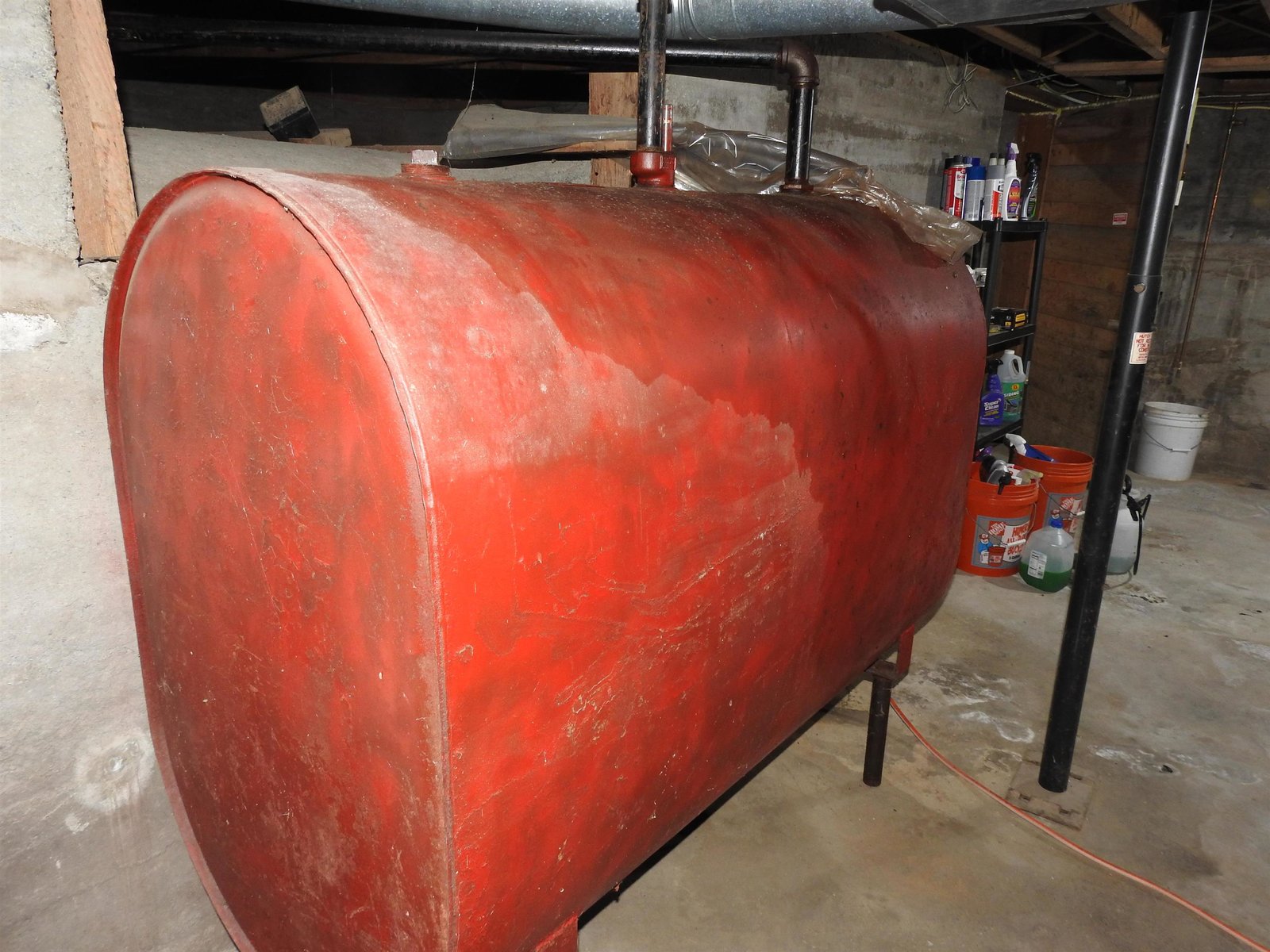 Fuel tank in the basement