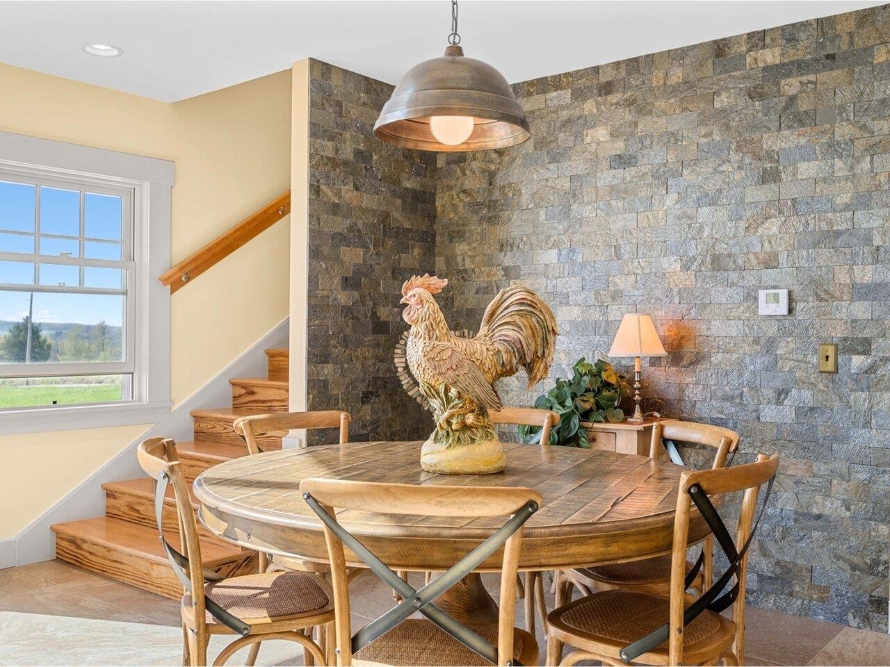 Beautiful stone accent wall!