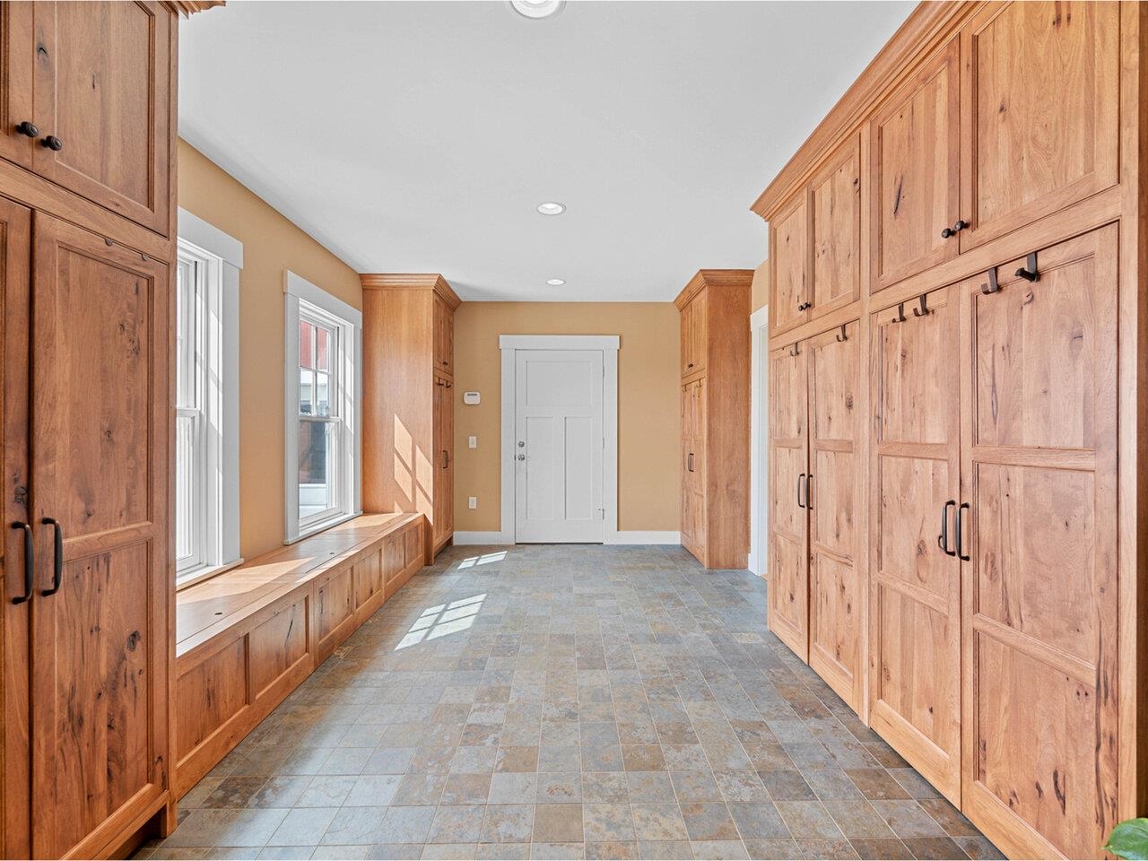 Expansive stately mudroom