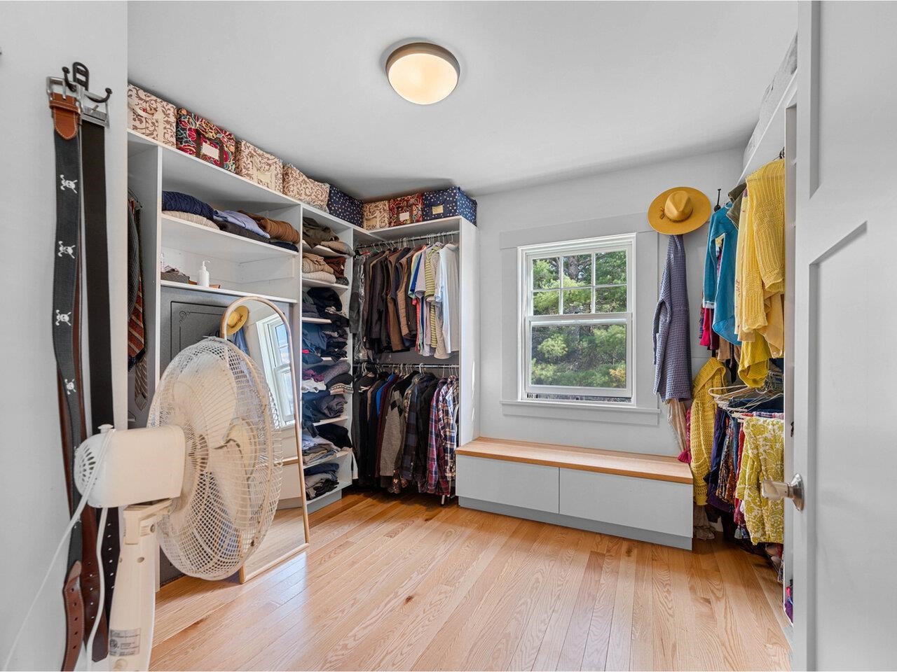 Spacious walk-in closet
