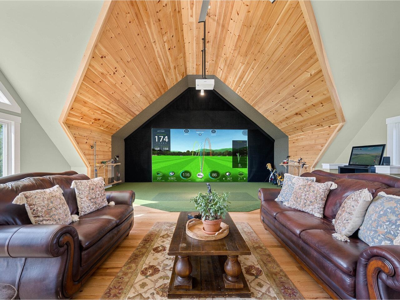 Trackman golf simulator room
