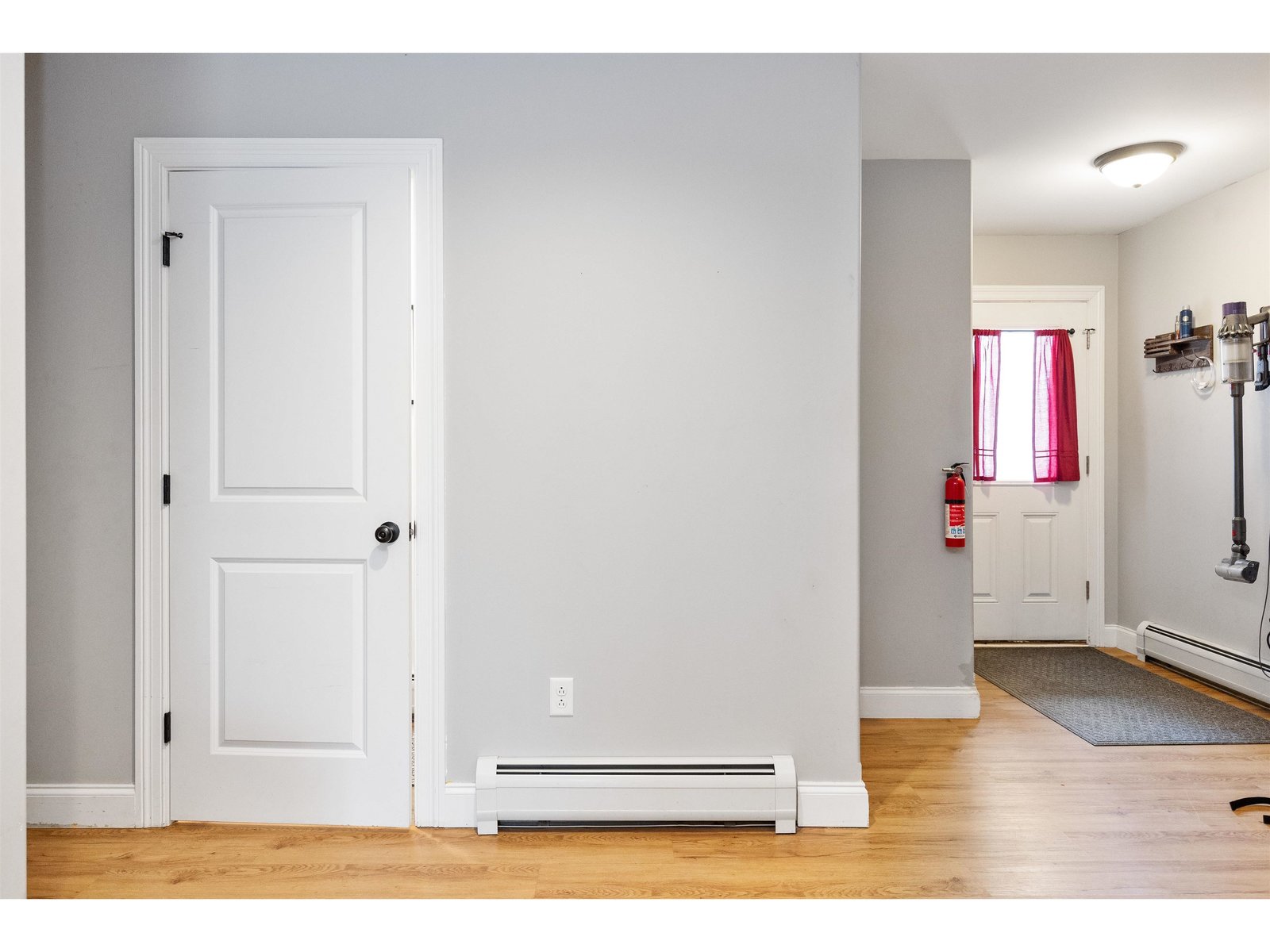 Powder room, with mudroom area to the right