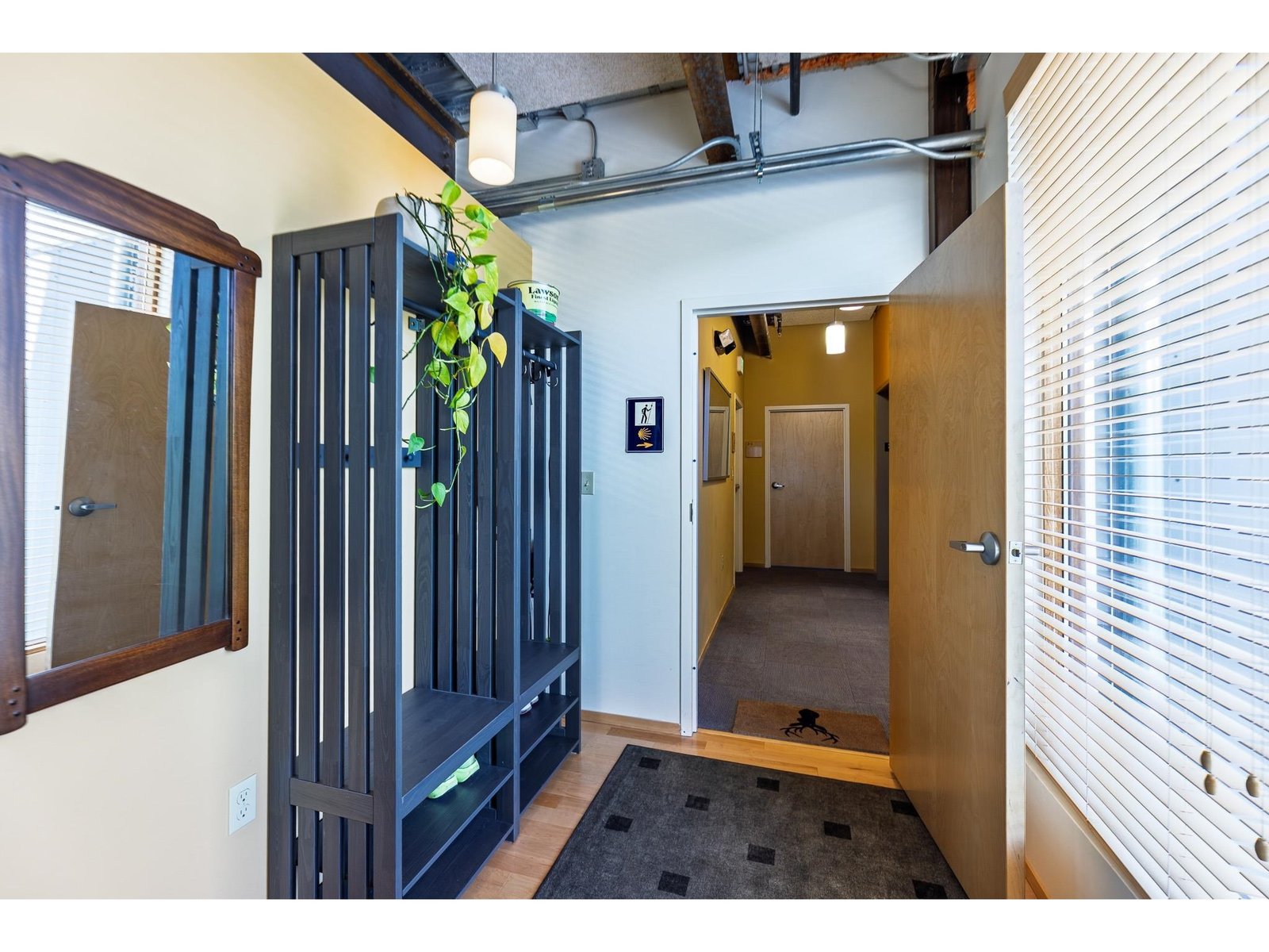 Front entryway with large windows