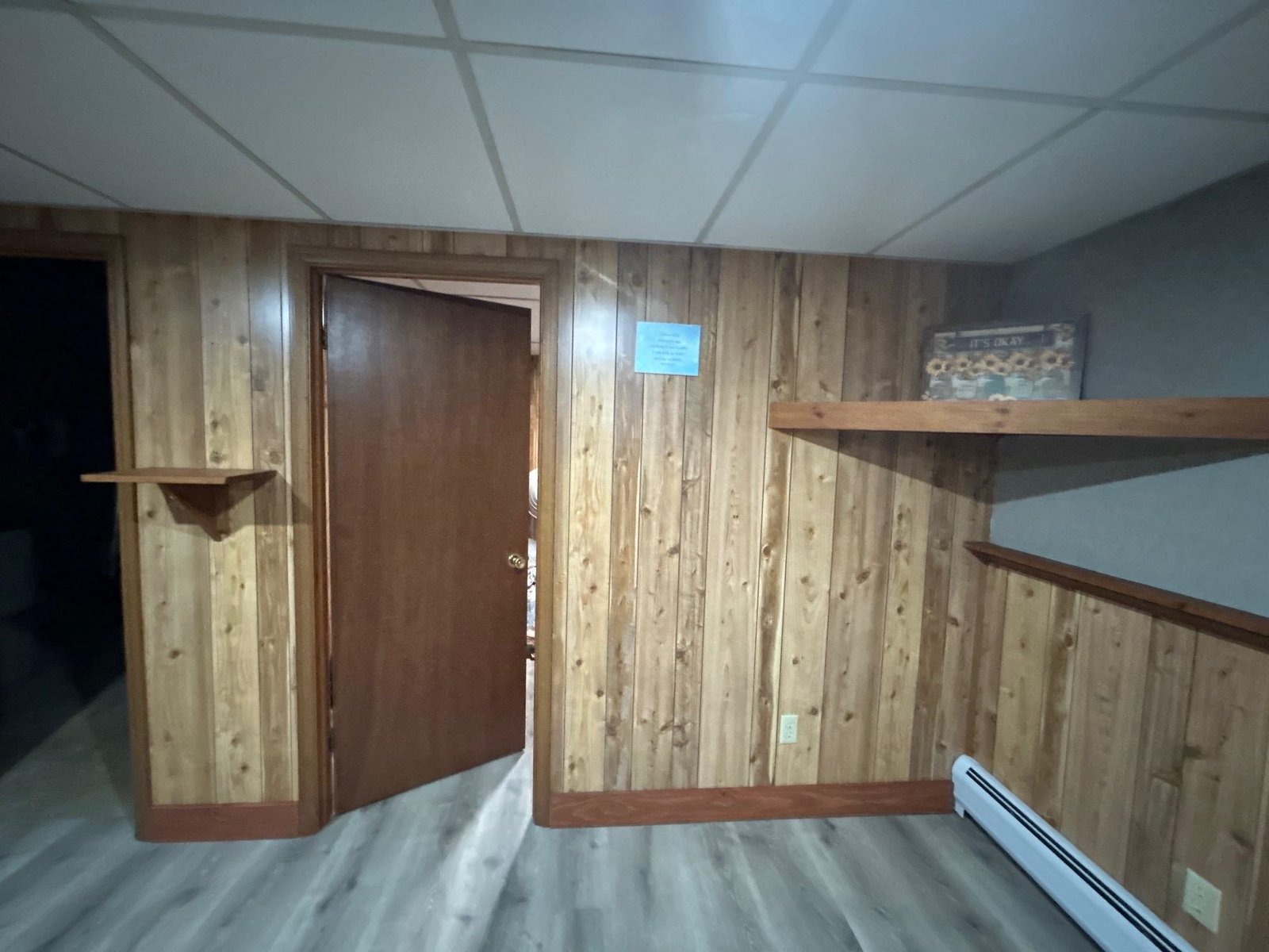 Shot from office side to utility room