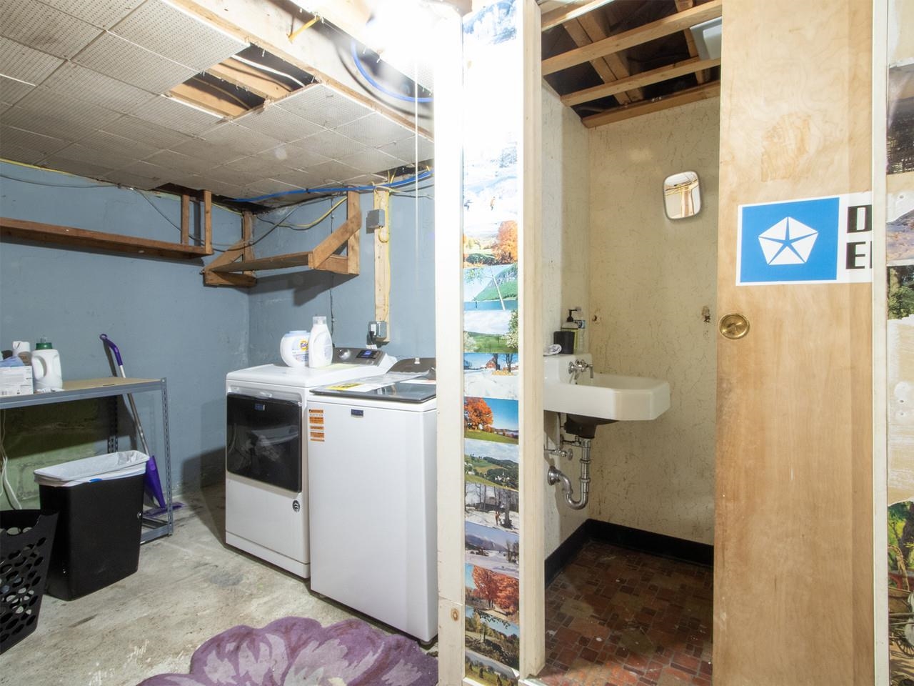 Half bath and laundry