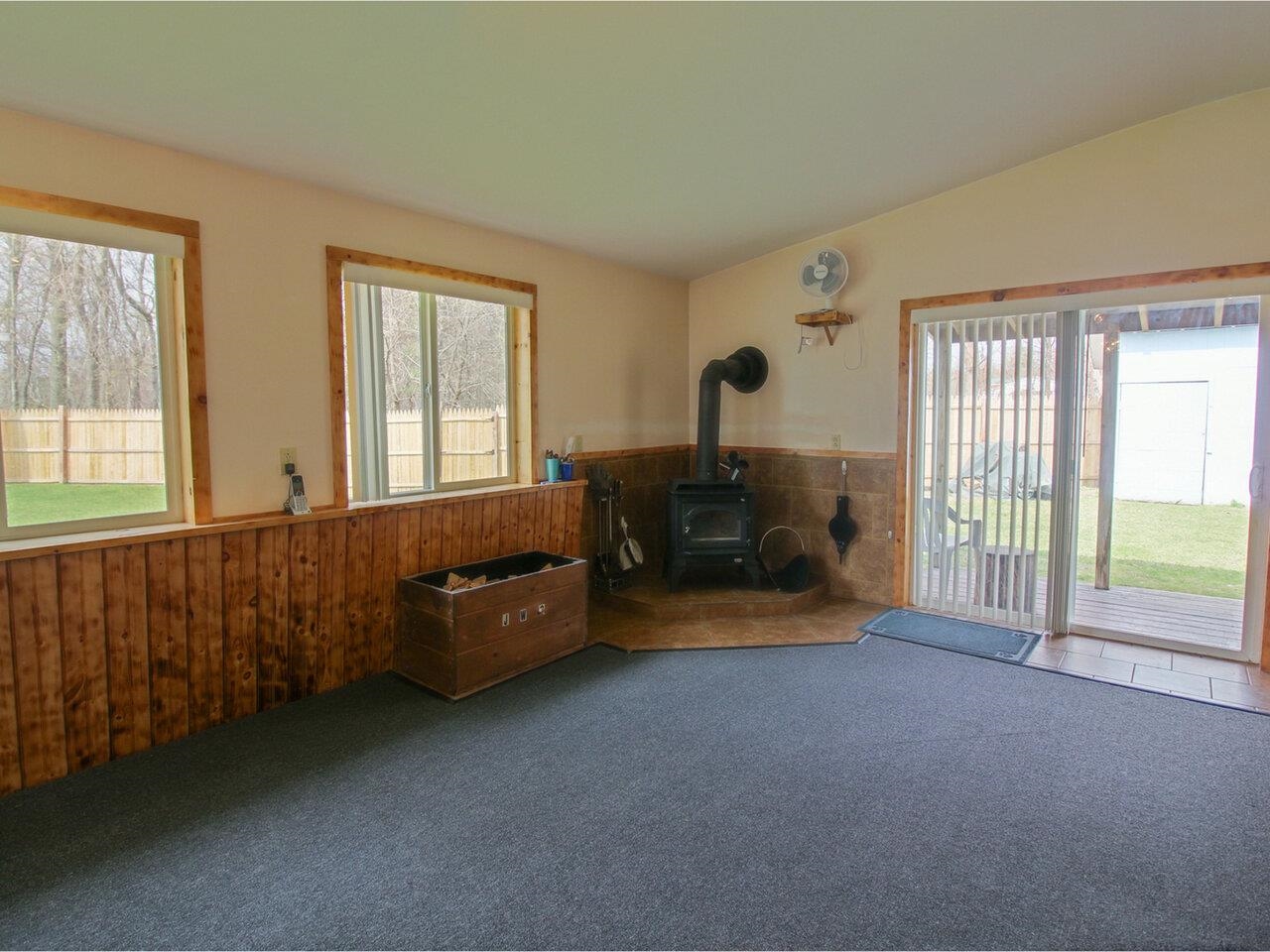 Living Room with Woodstove