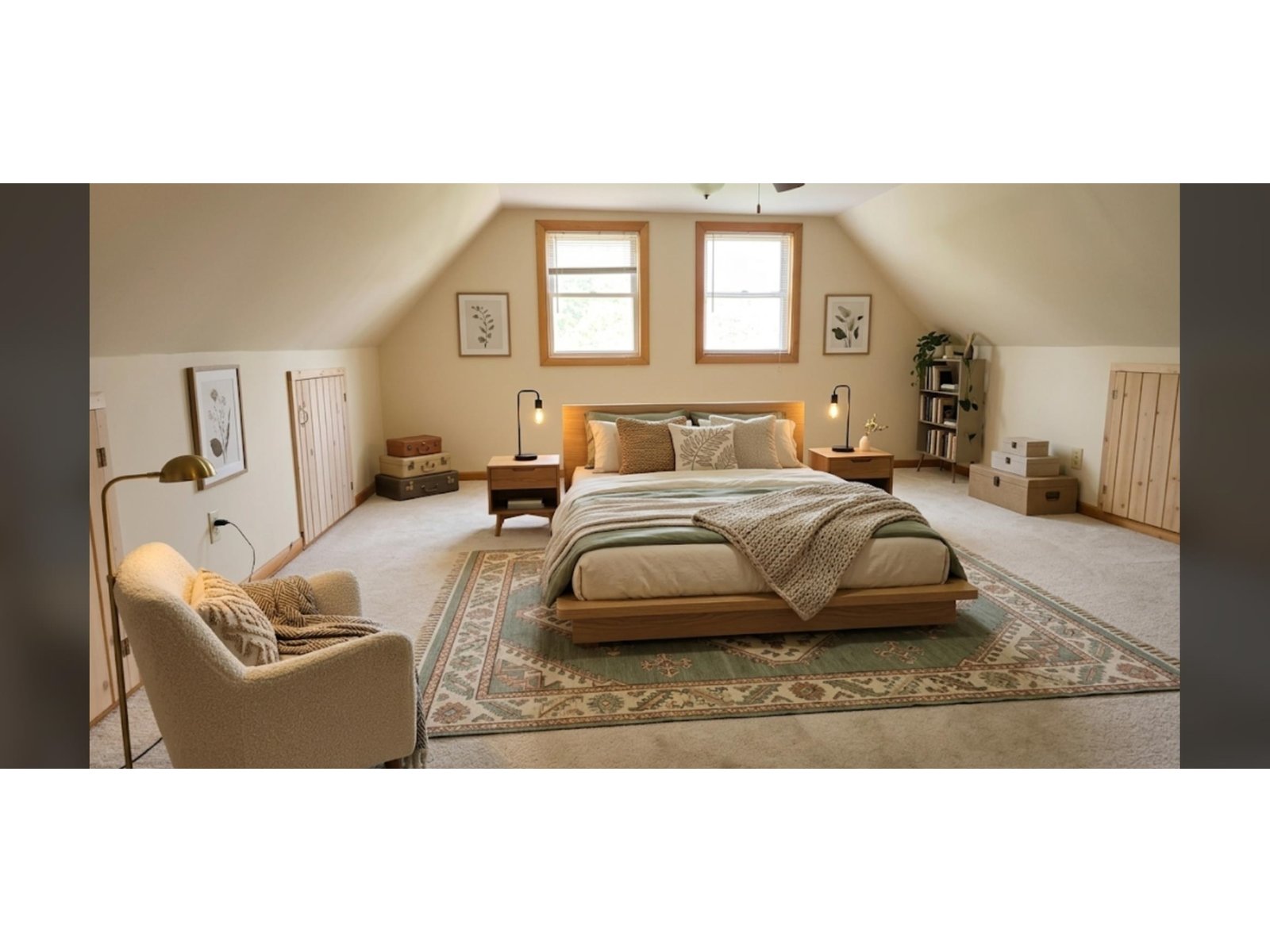 Staged bedroom