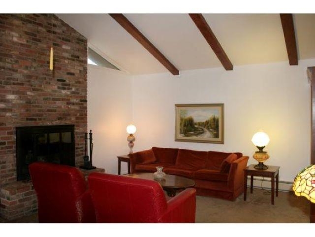 Living room with fireplace