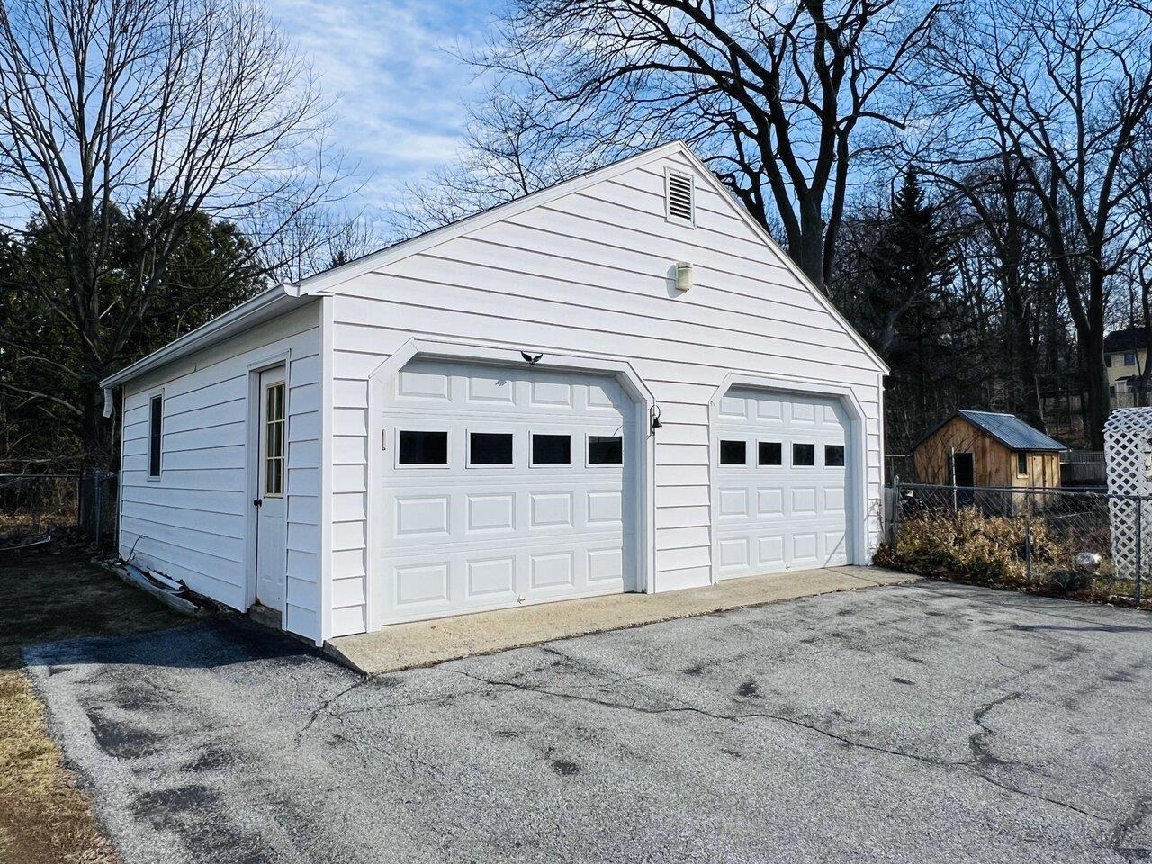 Large 2-car garage