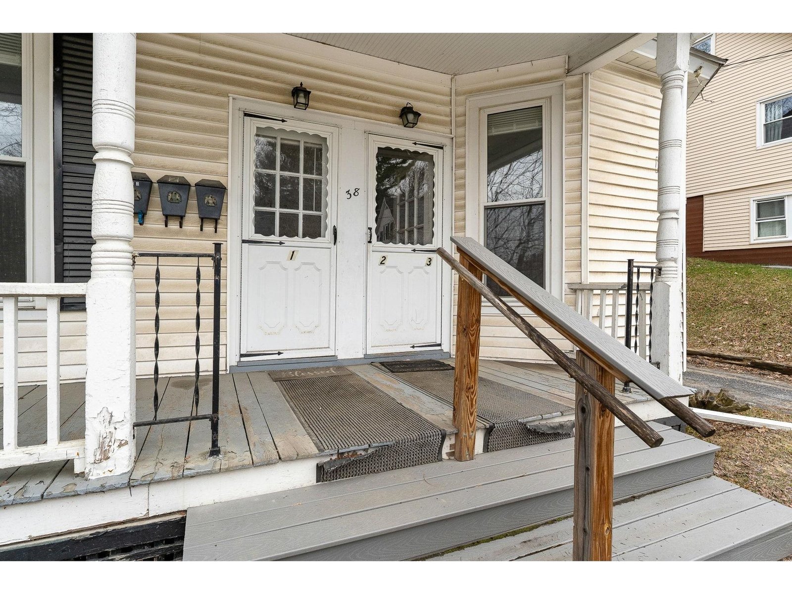 Left door is to Unit 1, Right is to units 2 & 3
