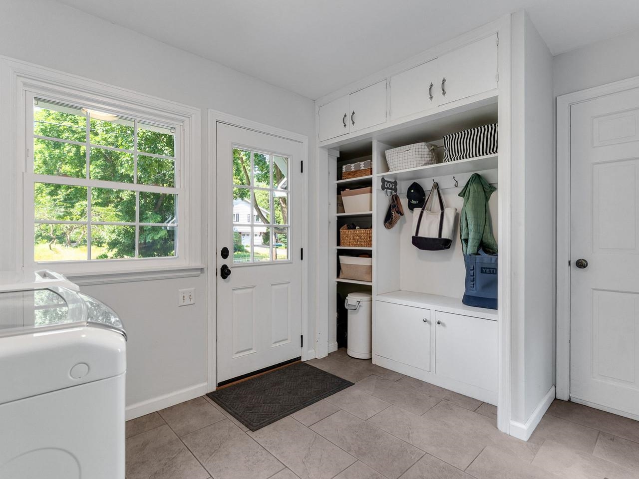 Built-in Bench and Coat Rack