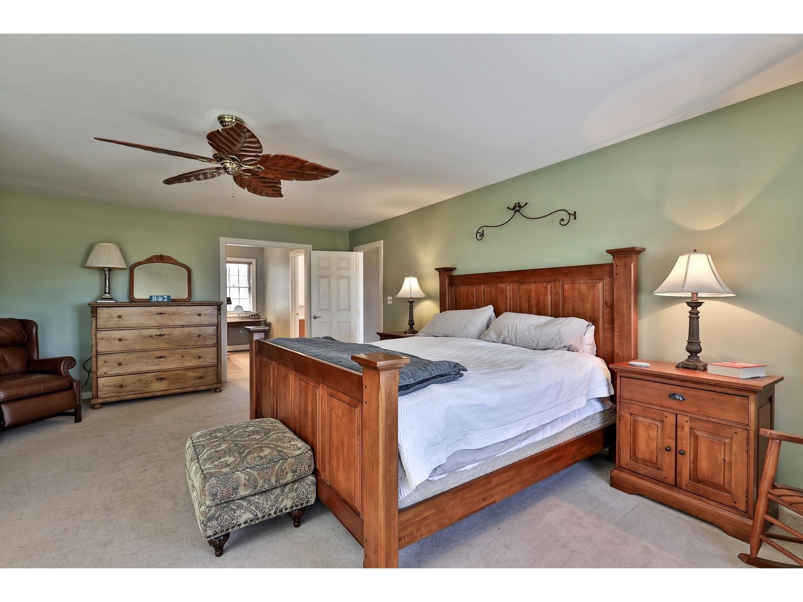 Primary suite with dressing area, walk-on closet and bath