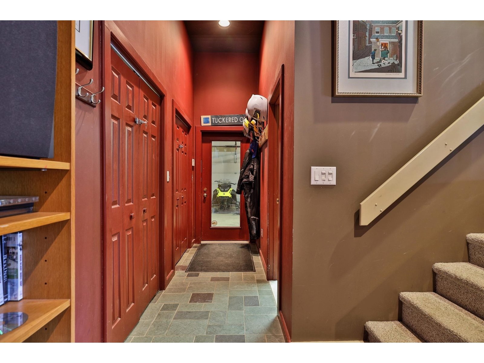 Down to lower level and garage
