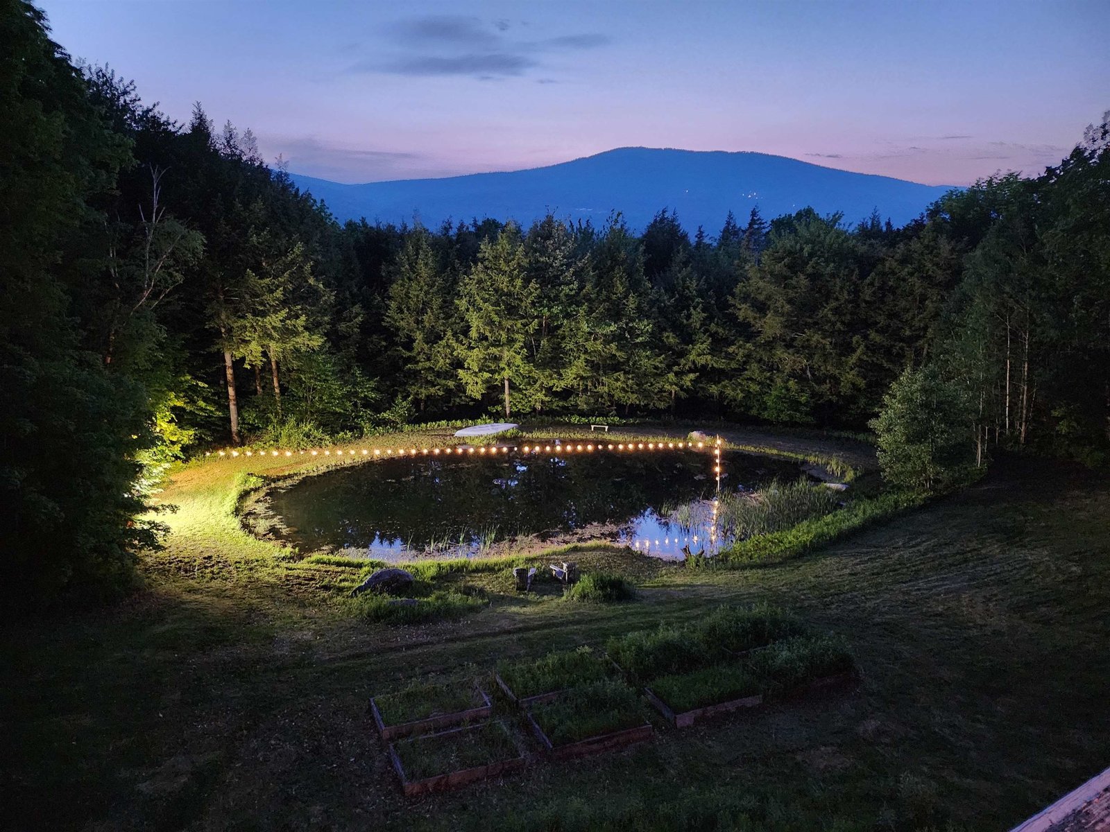 Sunsets over the pond