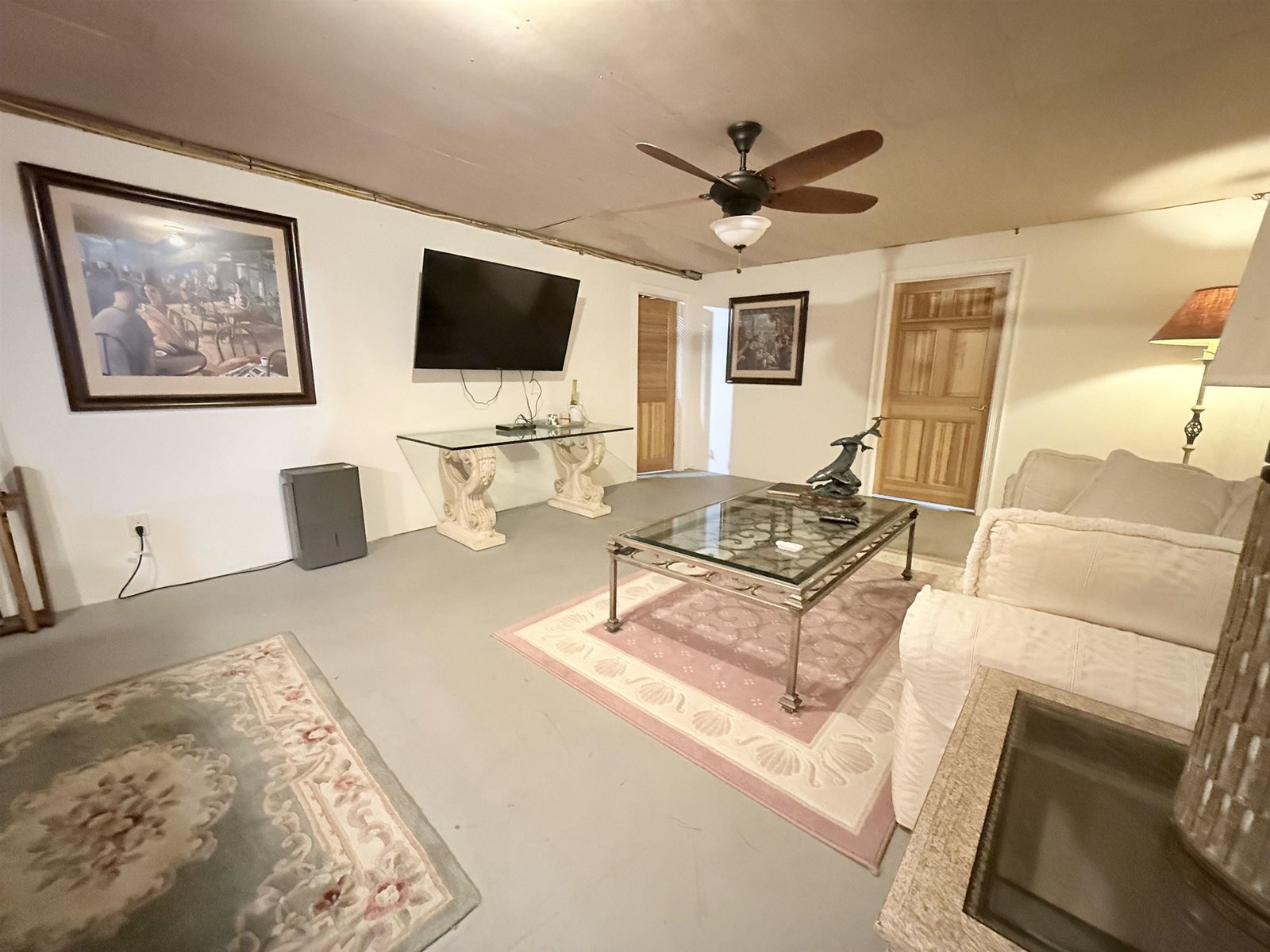 rec room in basement