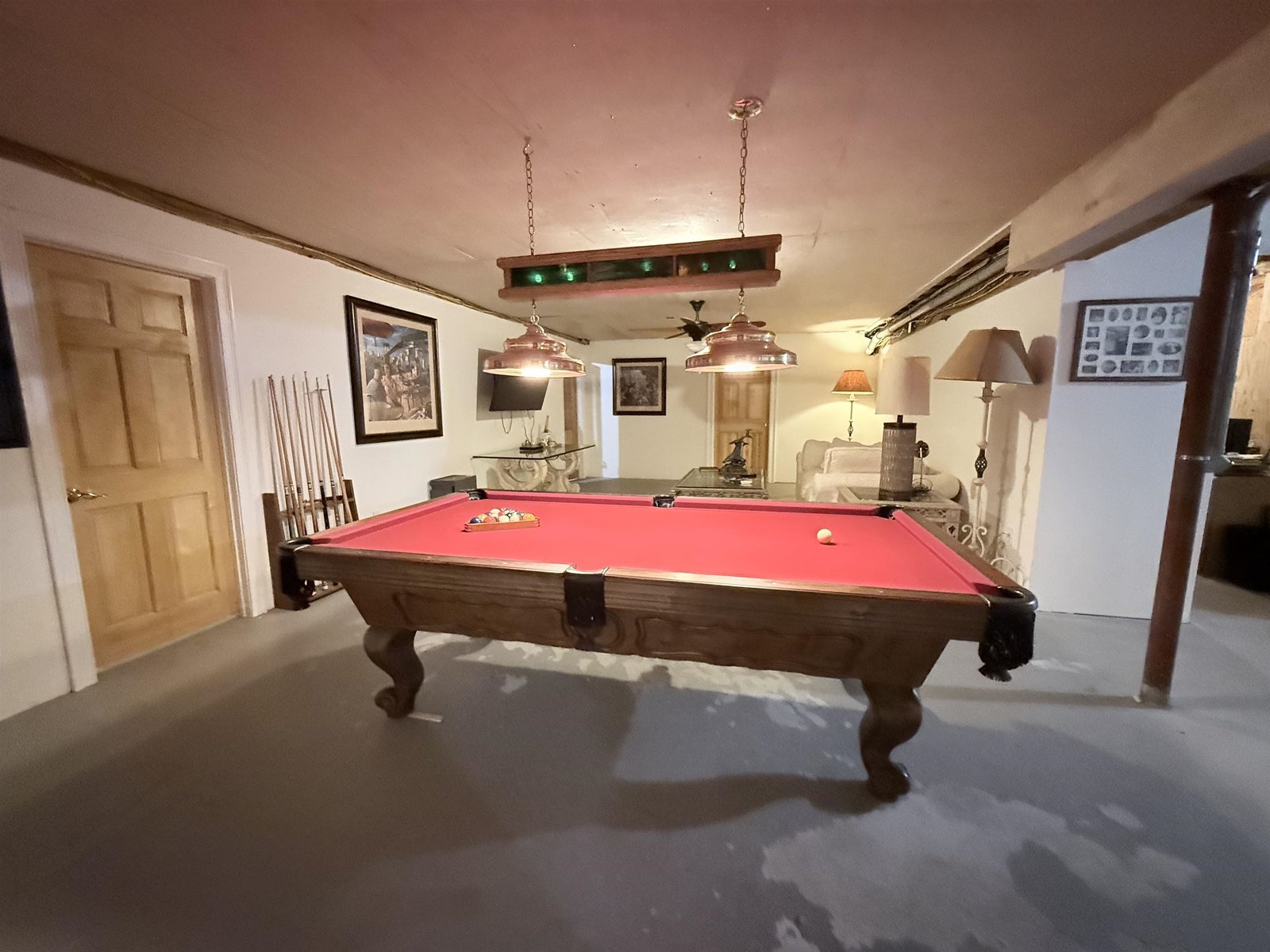 rec room in basement