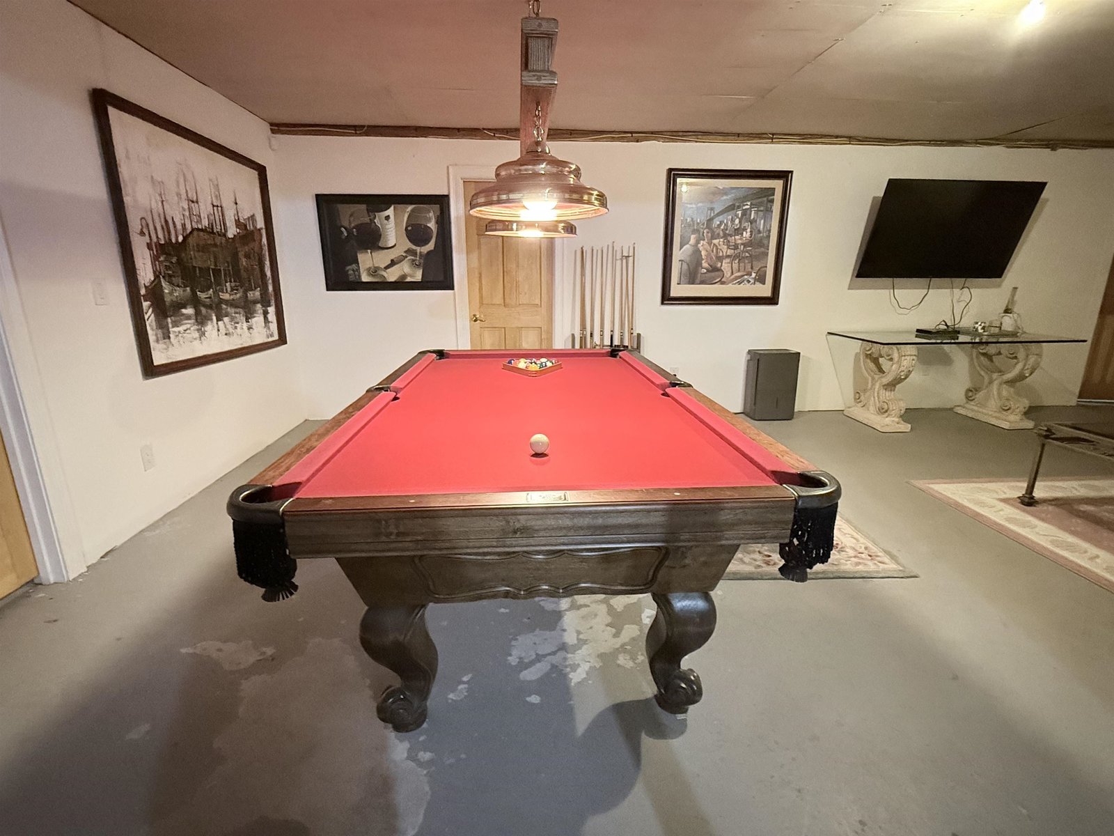 rec room in basement