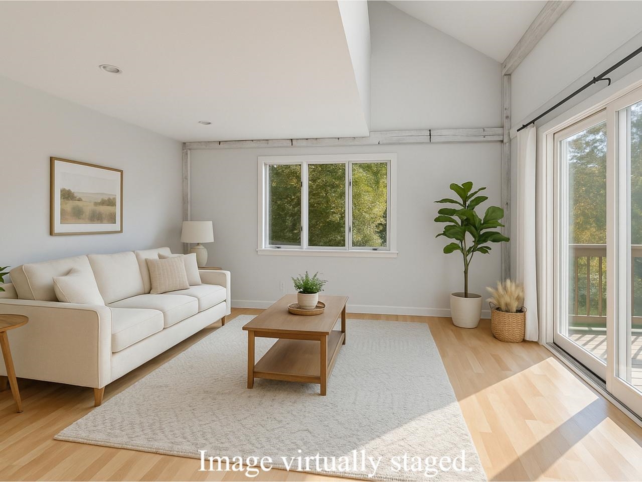 Virtually staged family room