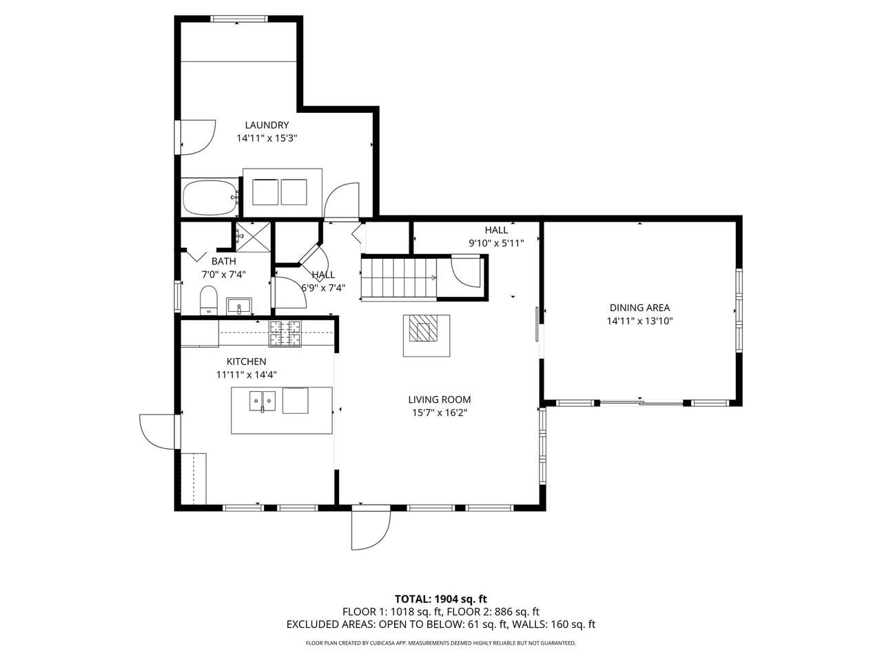 Floor plan - 1st level Unit 1