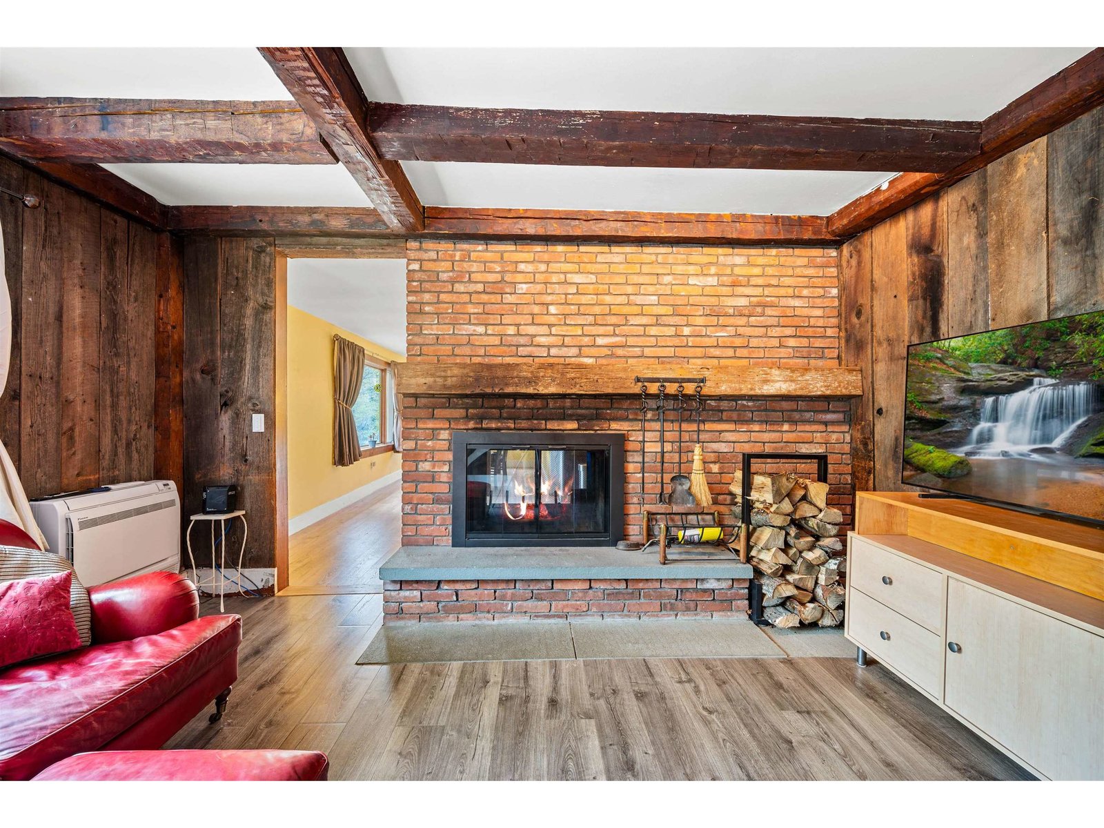 Living room fireplace