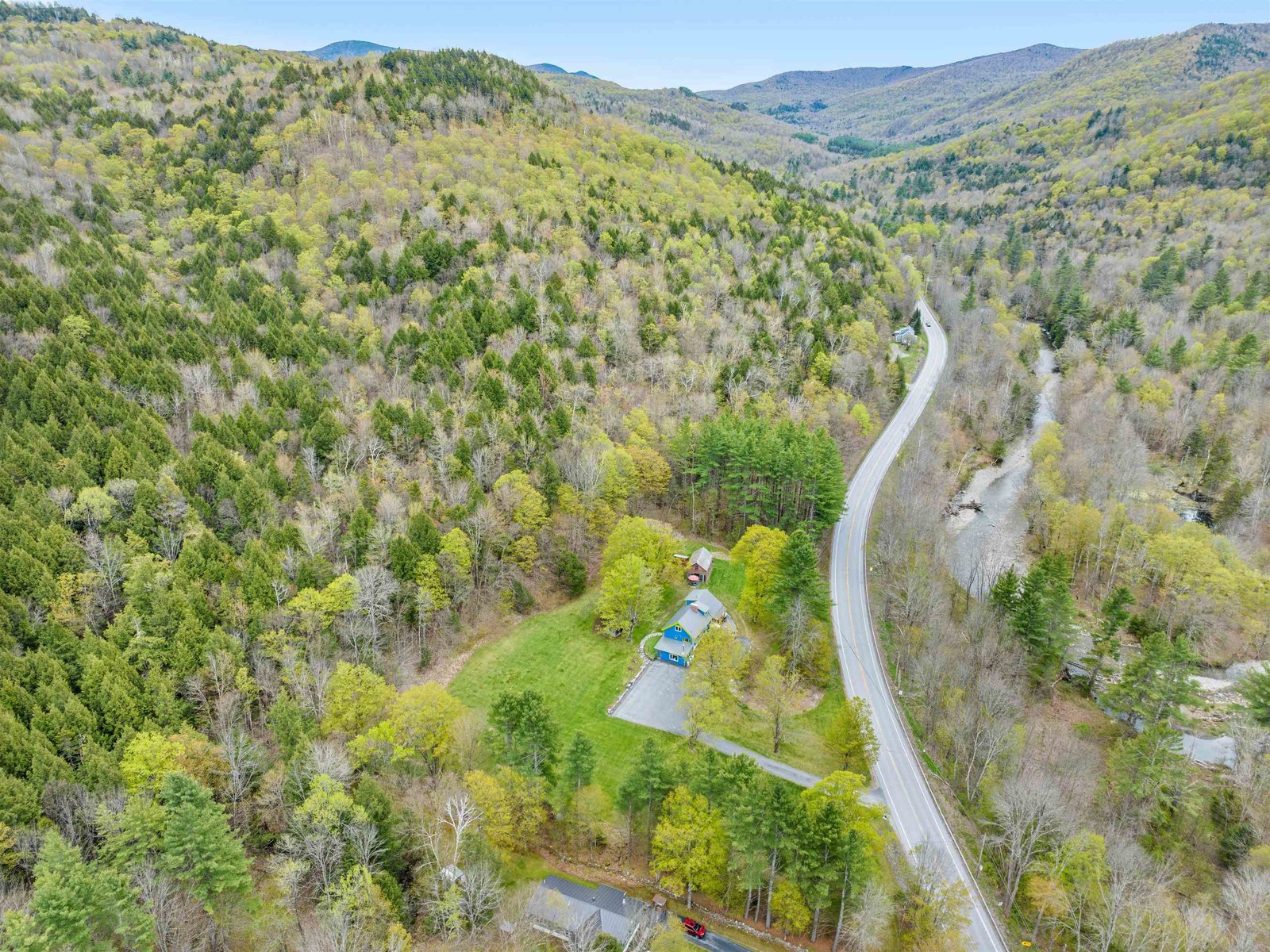 South view - Mad River across Rte 100