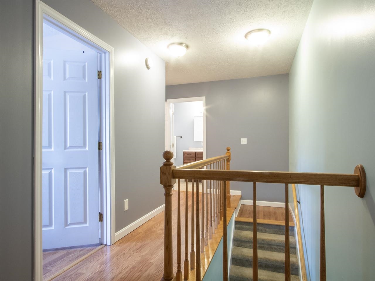 Beds and full bath on second