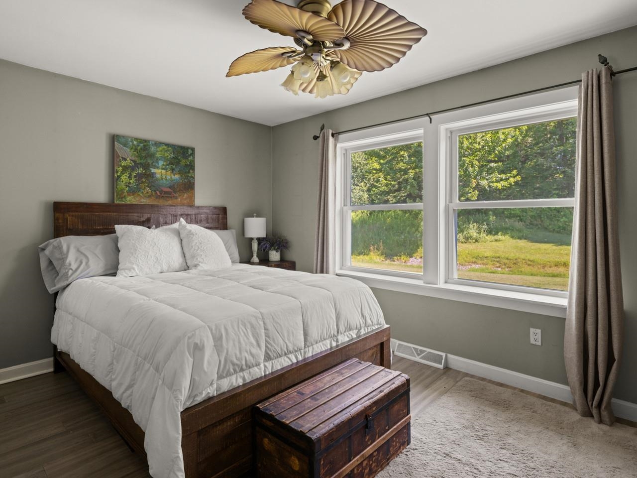 Guest Bedroom with Ceiling Fan