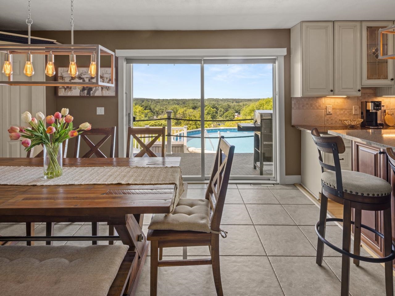 Dining Area with Pool View