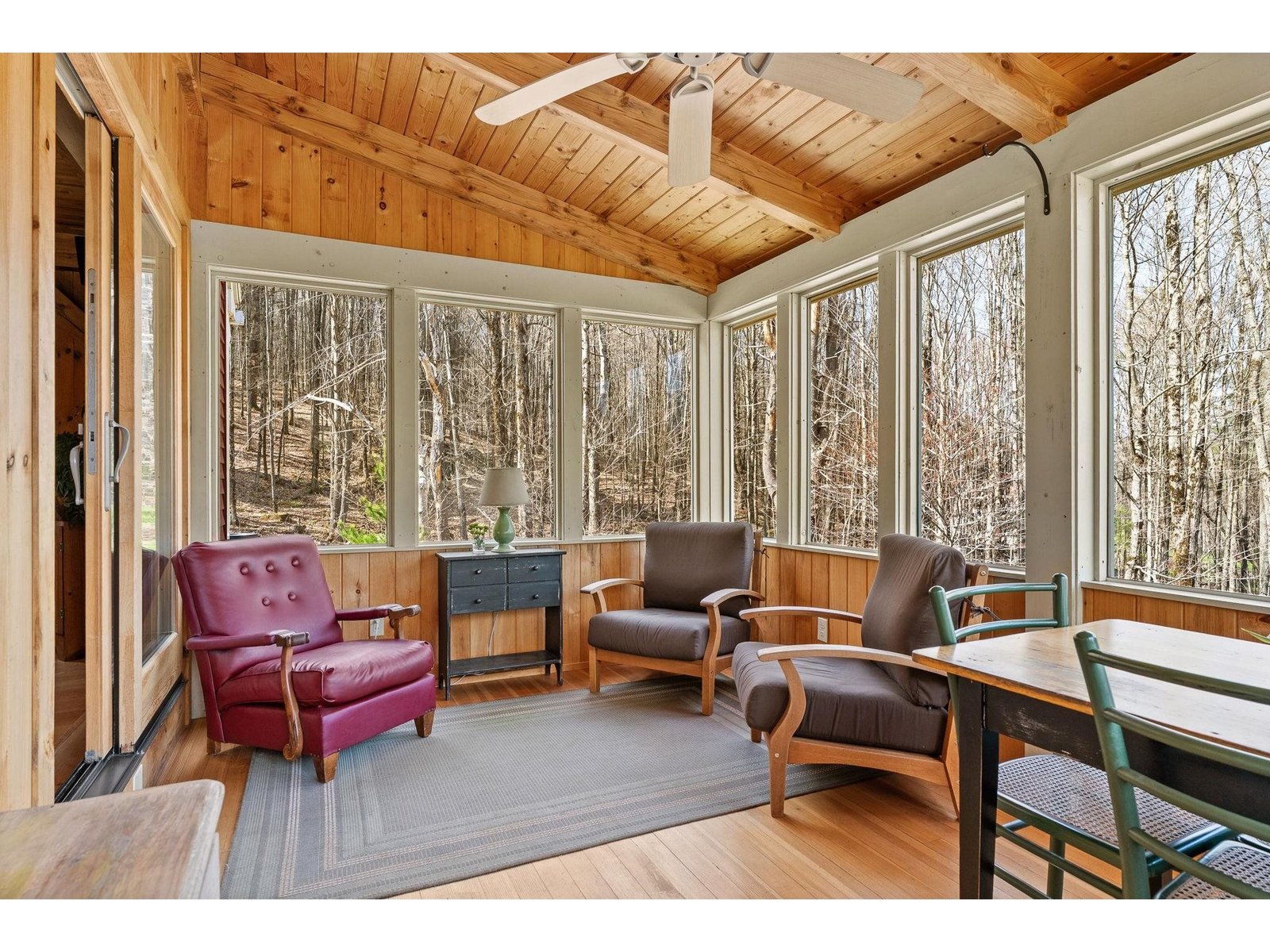 3 Season porch with screens and glass.