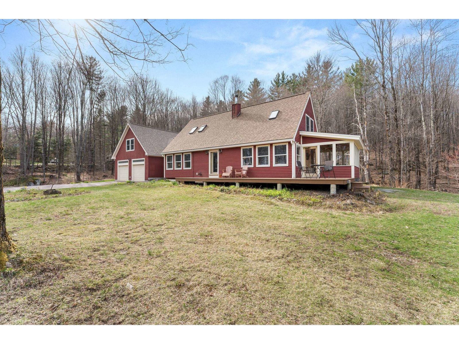 Large yard with mature gardens & berry bushes