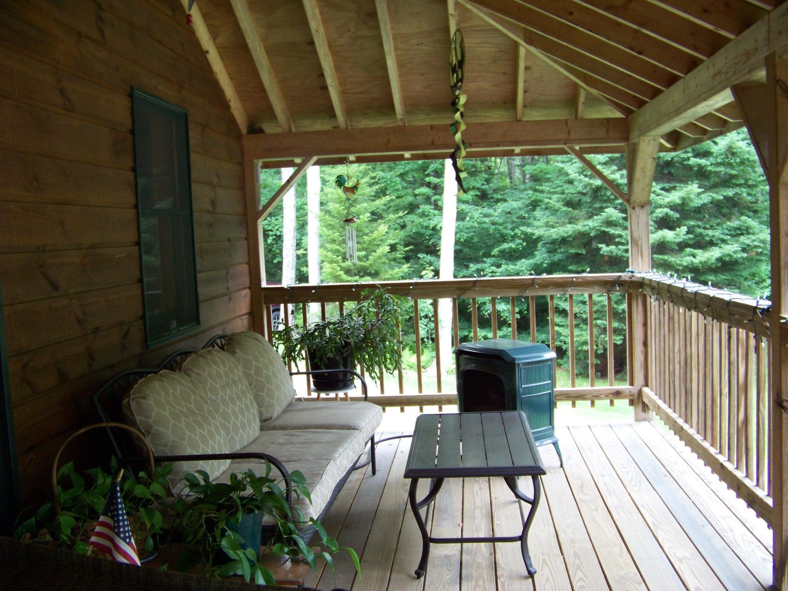 Spacious front porch