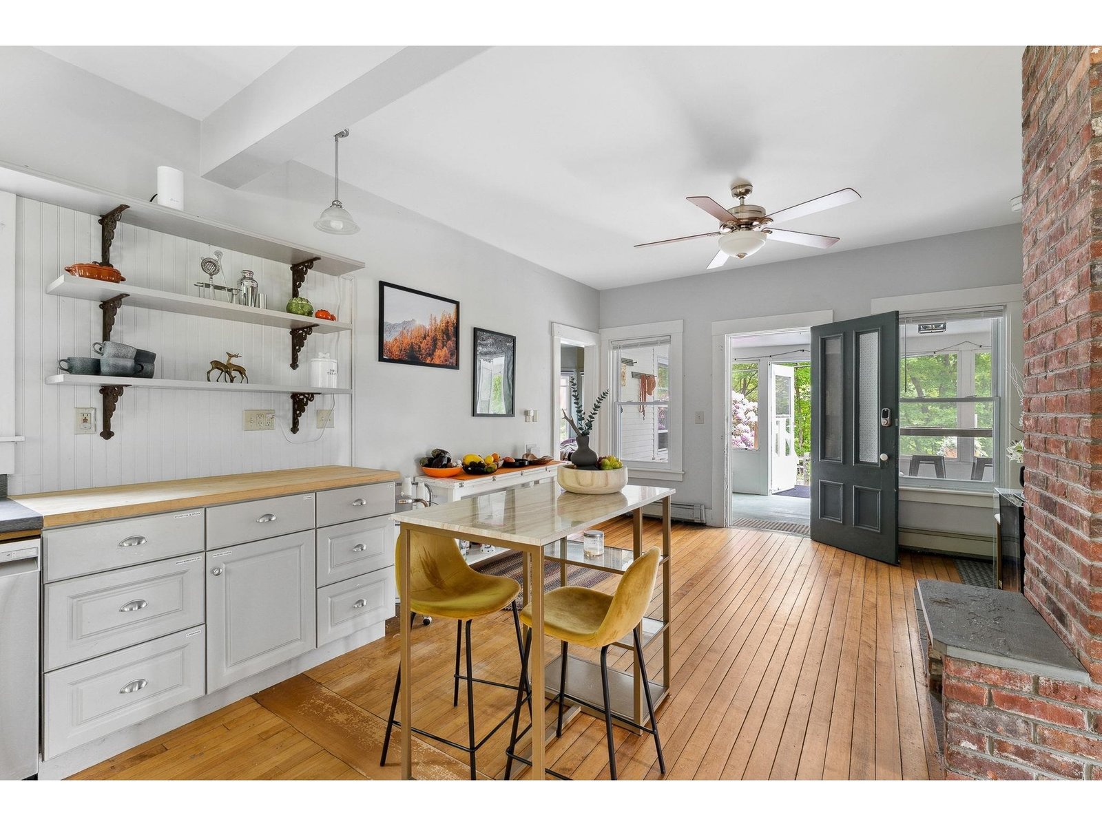 Country kitchen towards porch