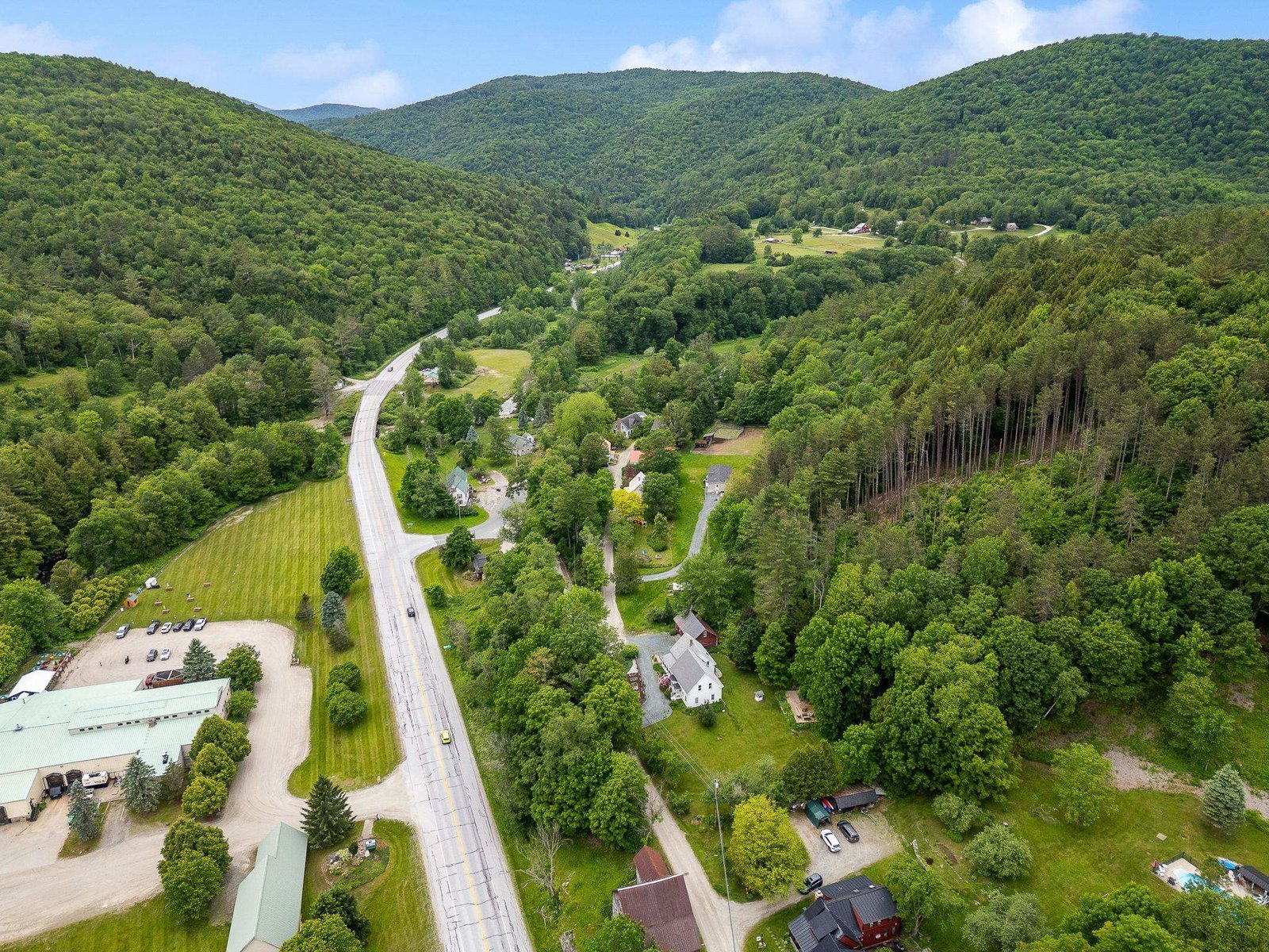 View down valley toward Killington