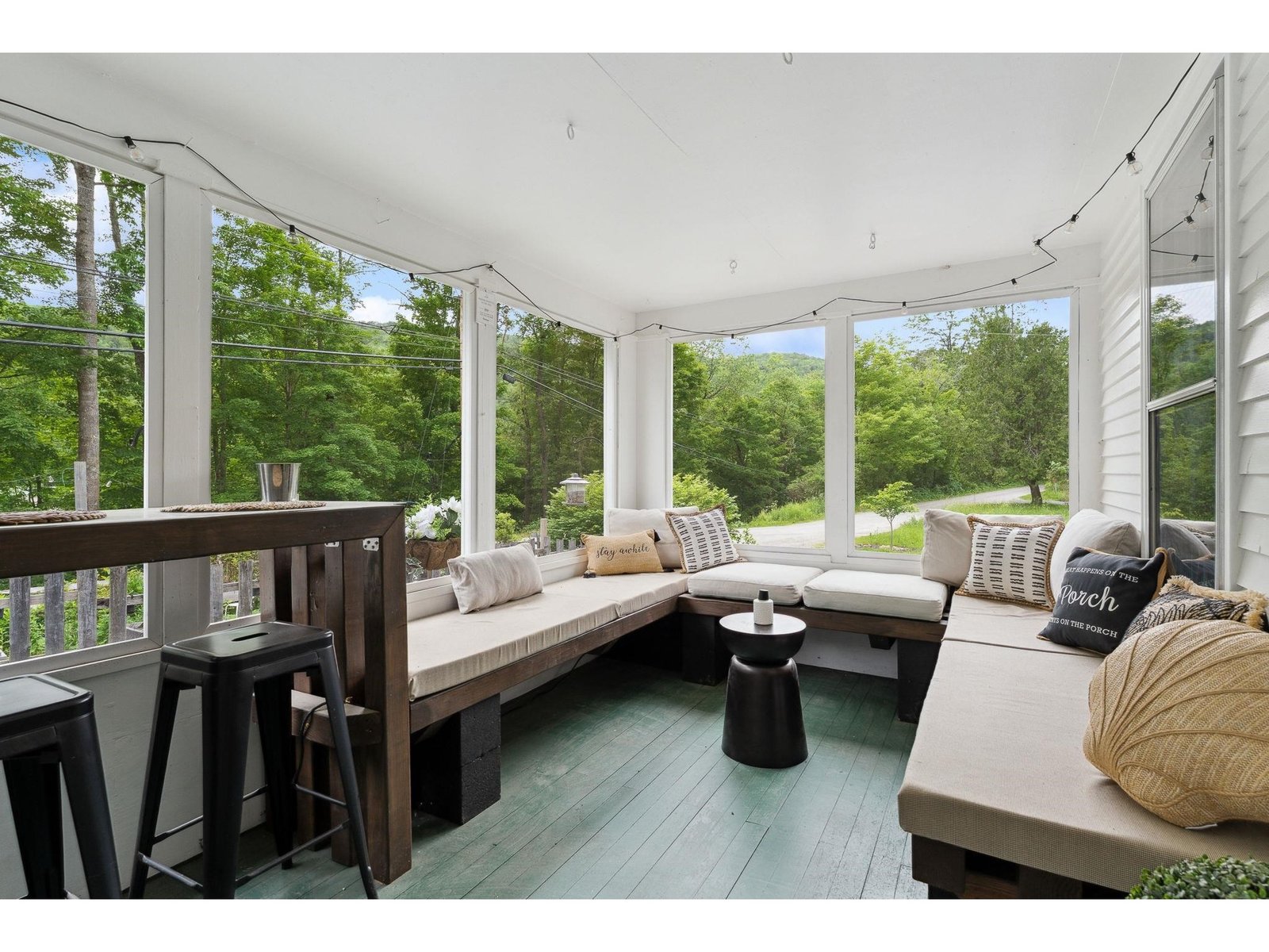 South facing enclosed porch
