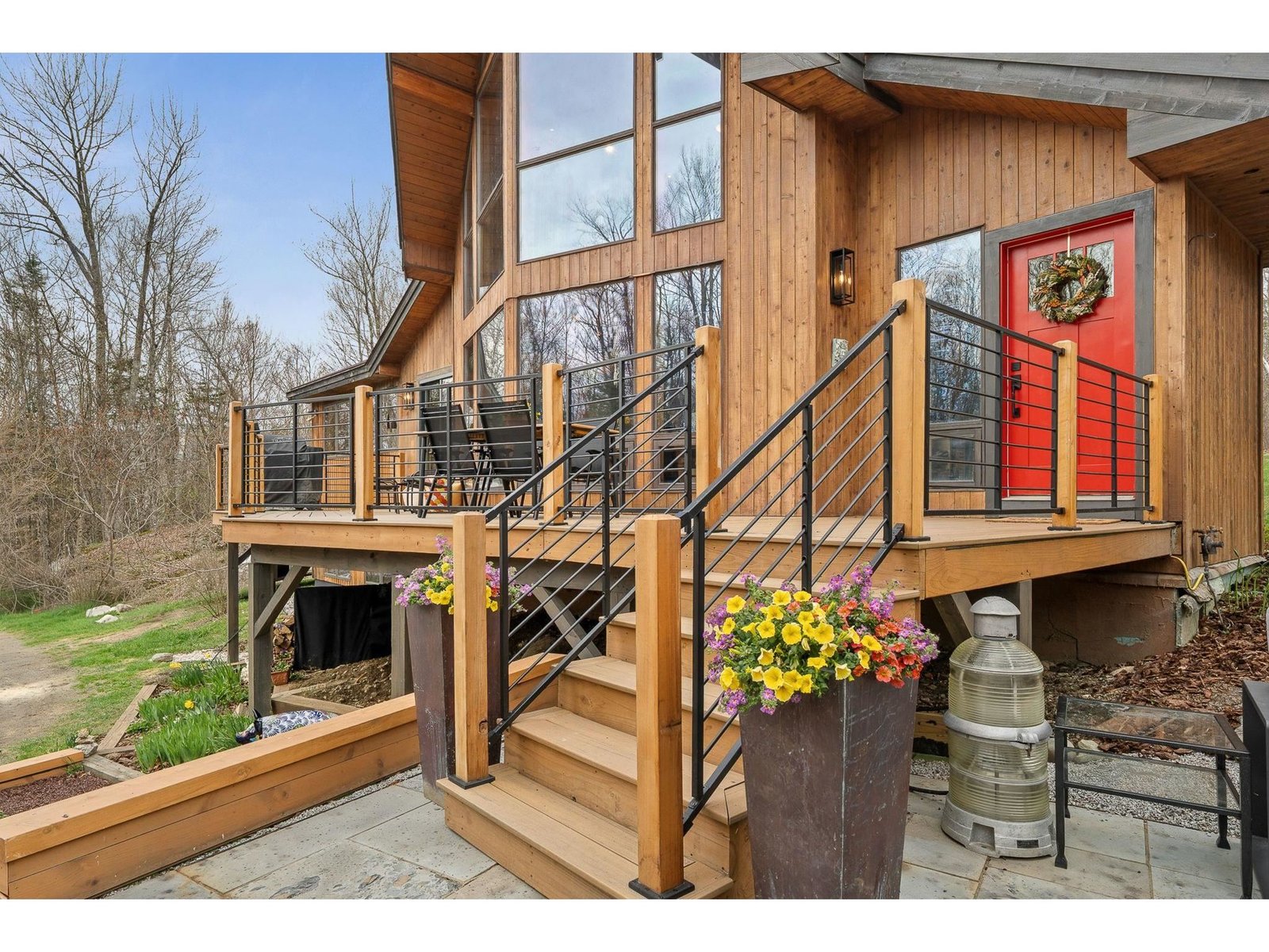 w bluestone patio leading to new Timbertech deck