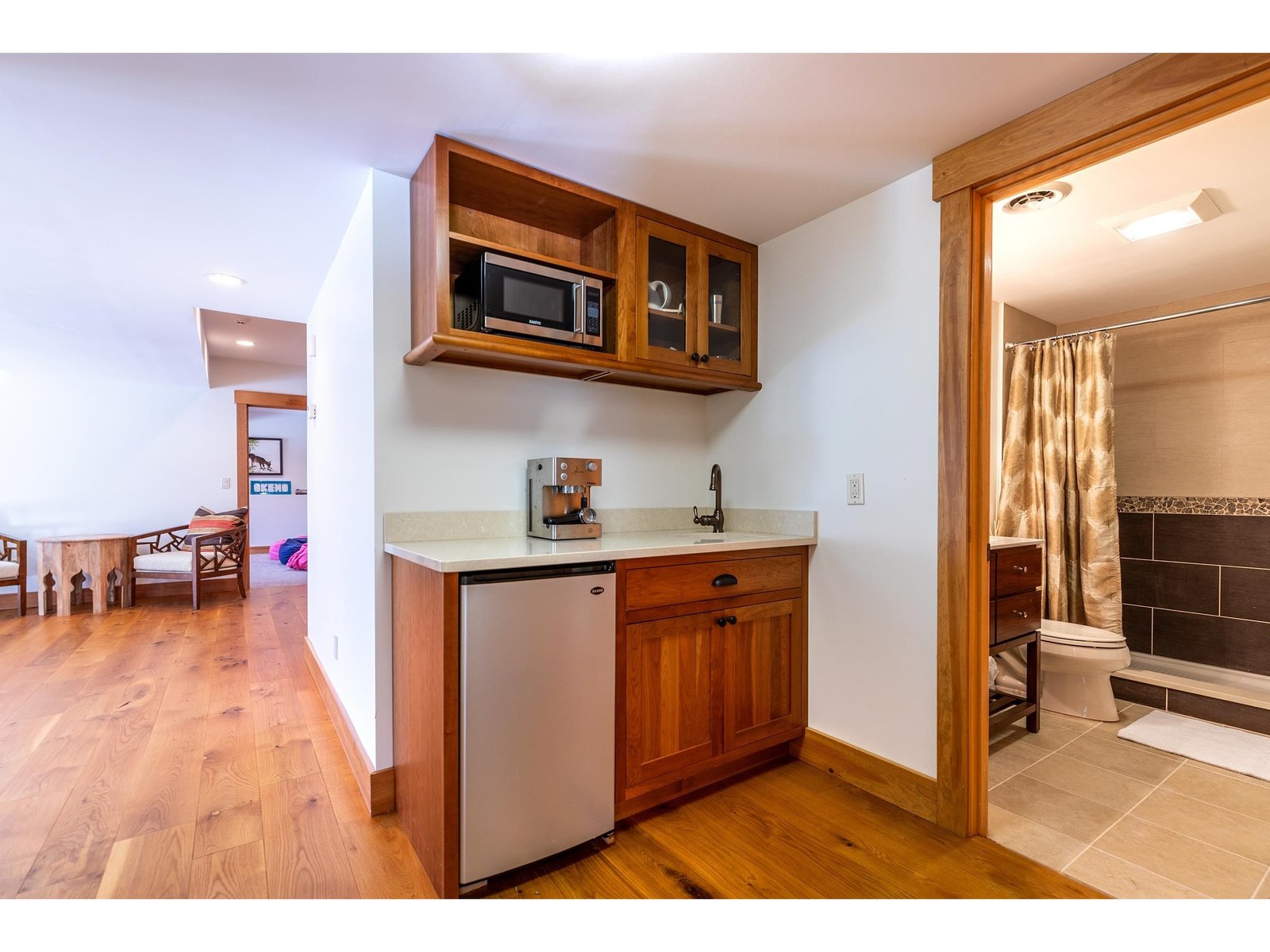 Wet bar on lower level