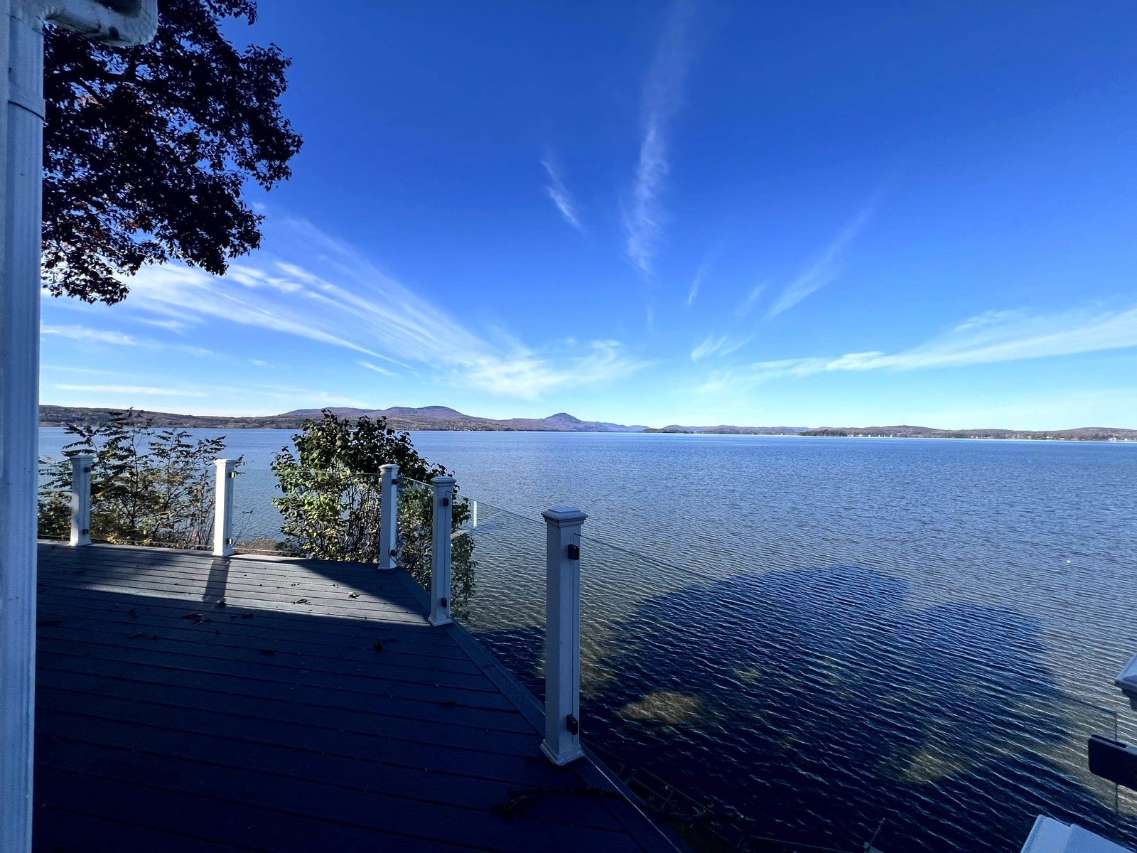 Deck overlooking lake