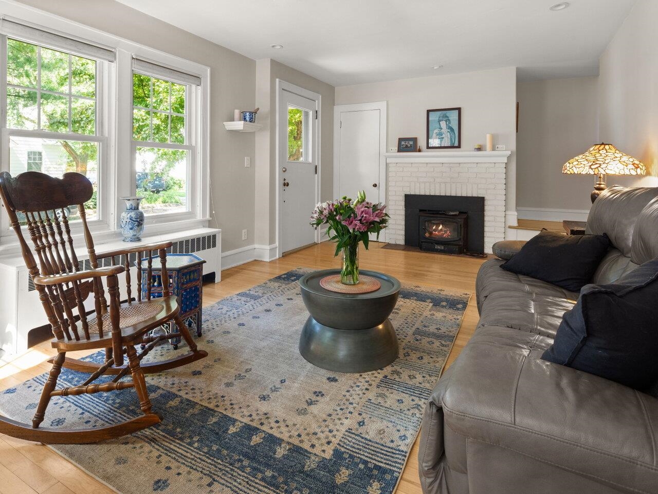 Fire-Lit Living Room