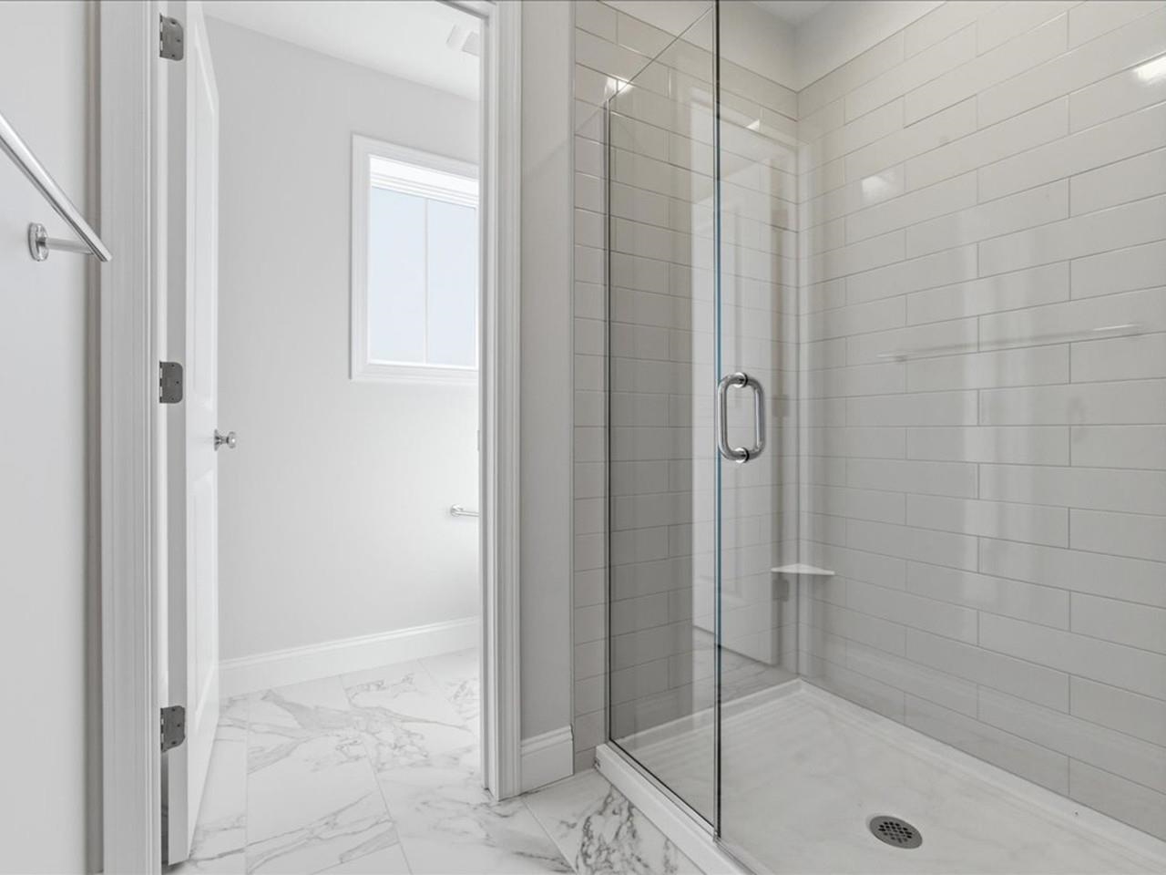 Glass Shower with Tile