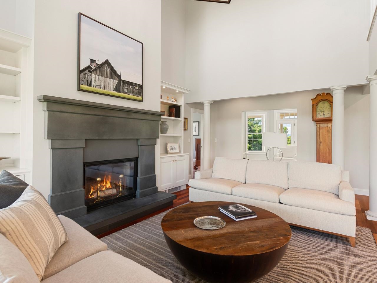 Grand Fireplace in Living Room