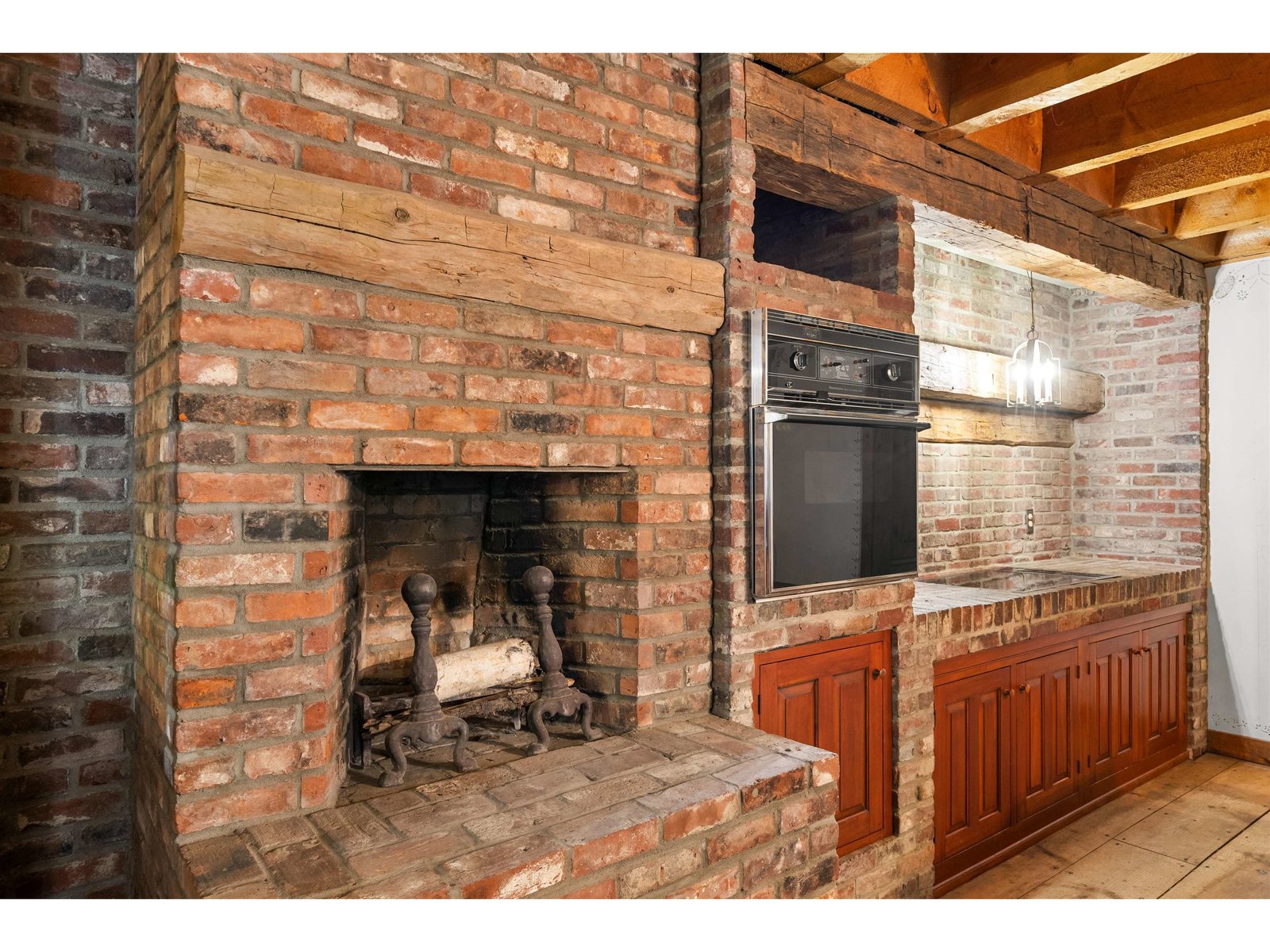 Lots of brickwork, 4 fireplaces