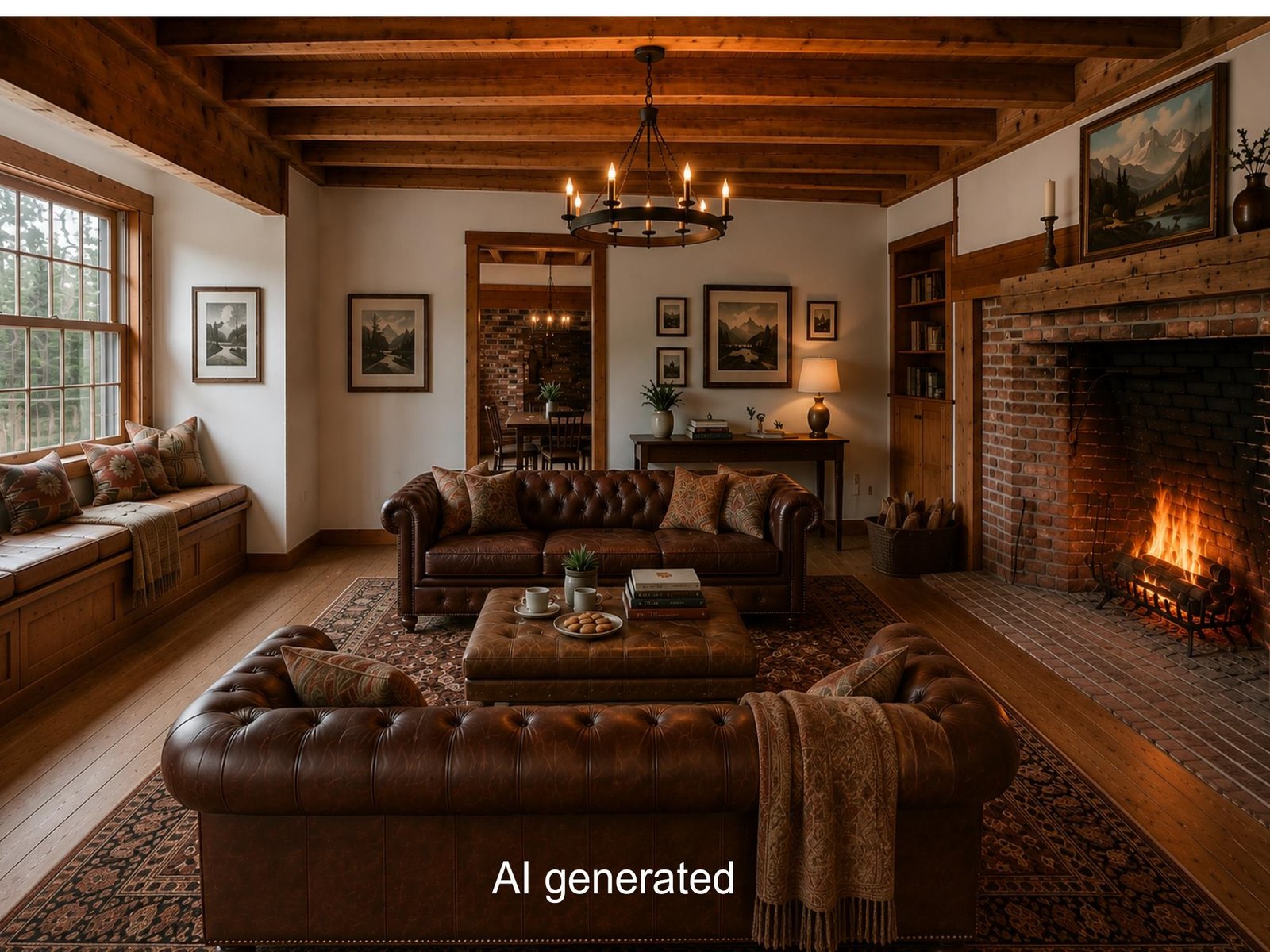 Living room with suggested furnishings