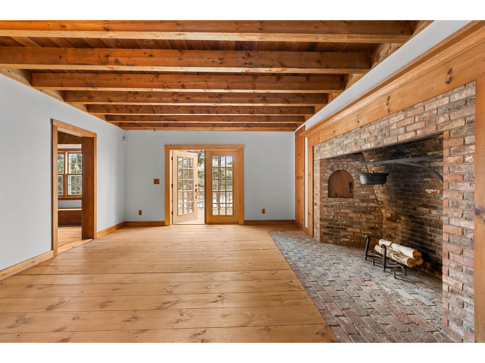 Dining room, huge fireplace