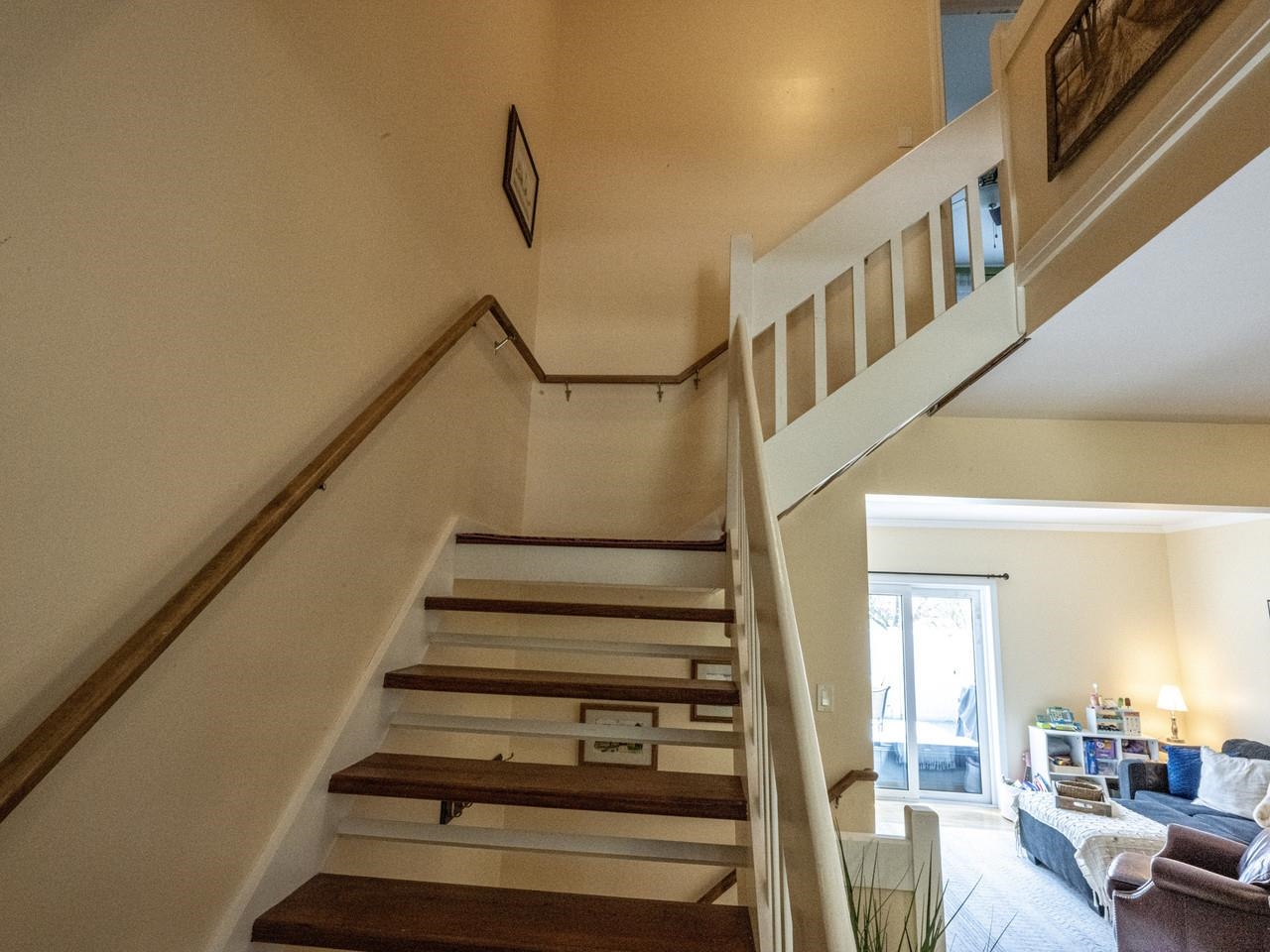 Heading upstairs