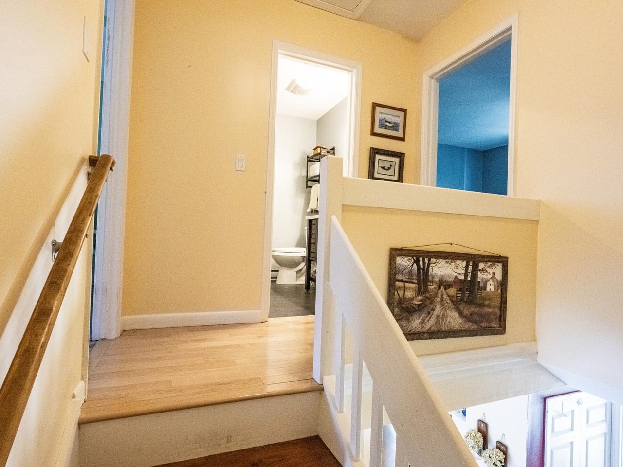 Hardwood hallway floor