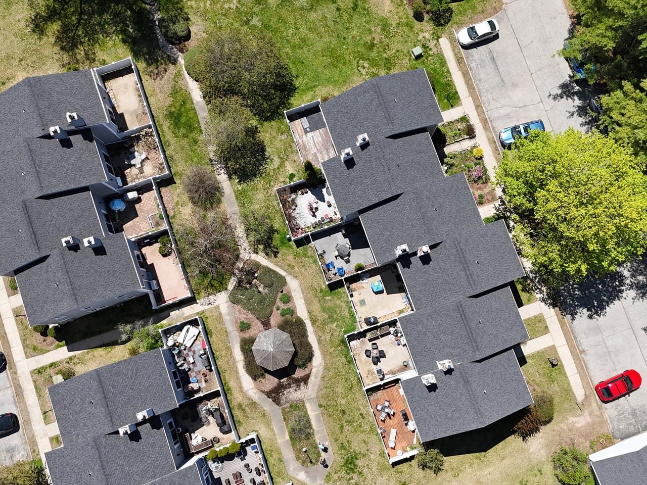 Bird's eye overhead view