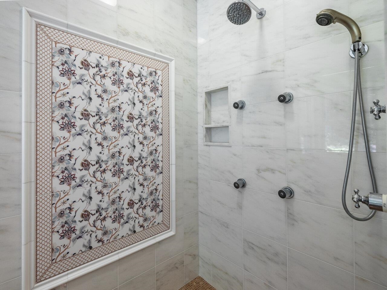 Beautifully tiled shower